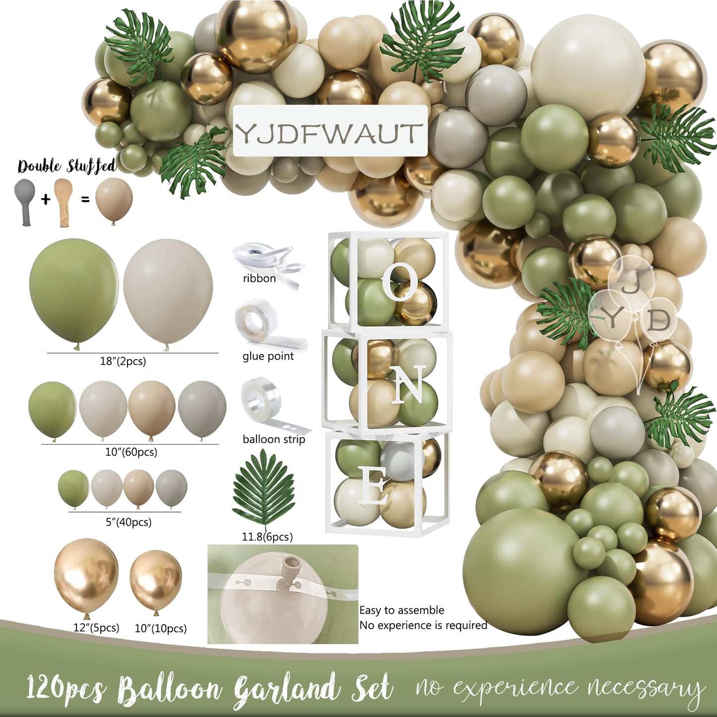 YJDFWAUT Wild One Birthday Decorations Party Supplies, Jungle Theme First Birthday Decorations for Boy or Girl