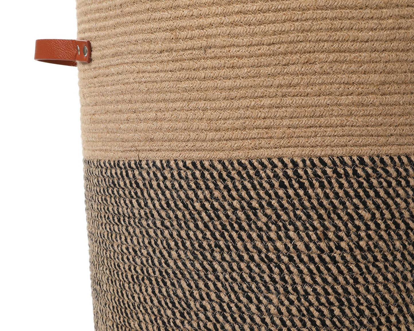 Extra Large Cotton Rope Storage Basket with Lid and Zipper, Versatile Laundry Hamper and Cloth Bin for Clothes, Towels, Blankets, Living Room Organization (Jute, 16"x20")