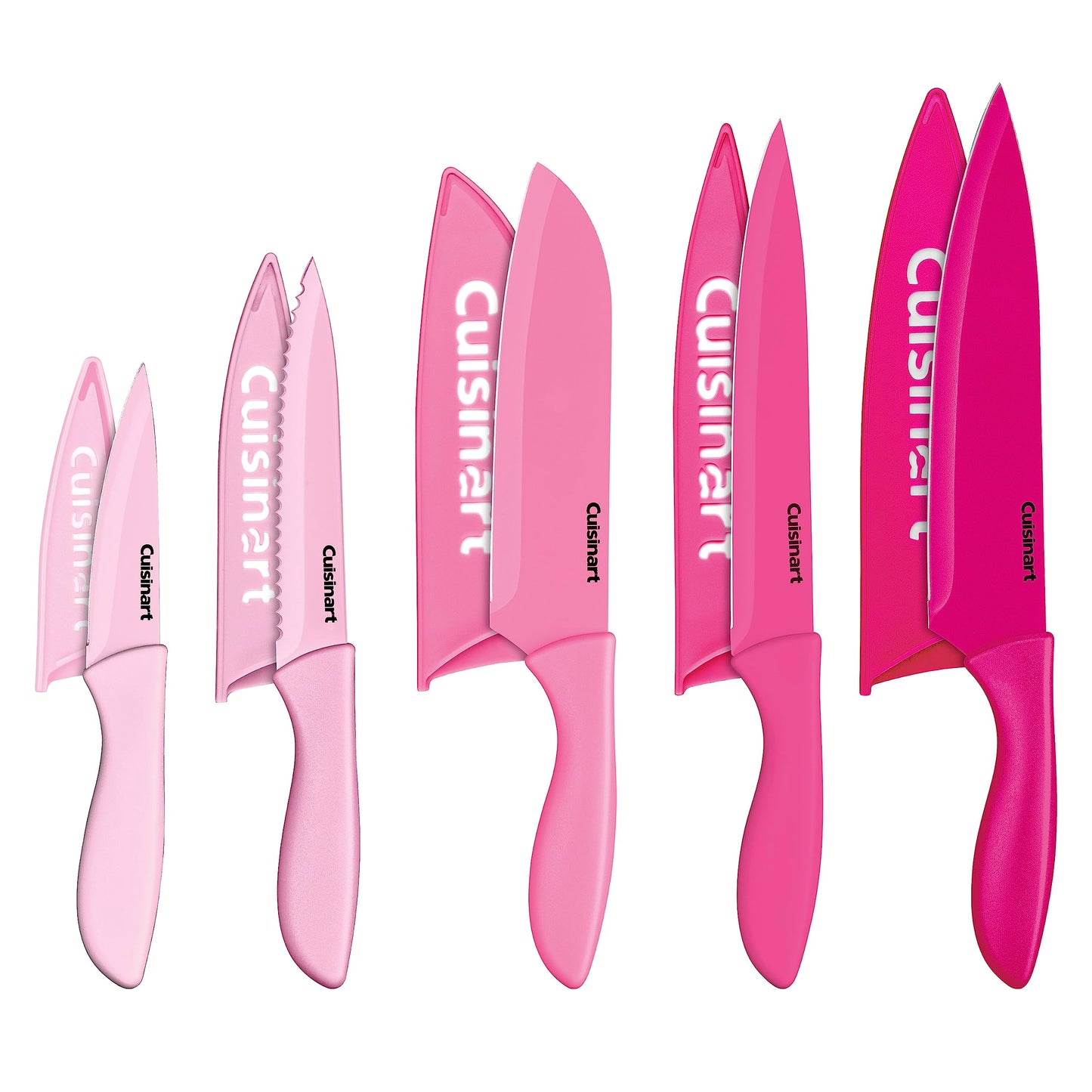 Cuisinart 10pc Ceramic Coated Color Knife Set - Pink for BCRF, C55-10PCPK