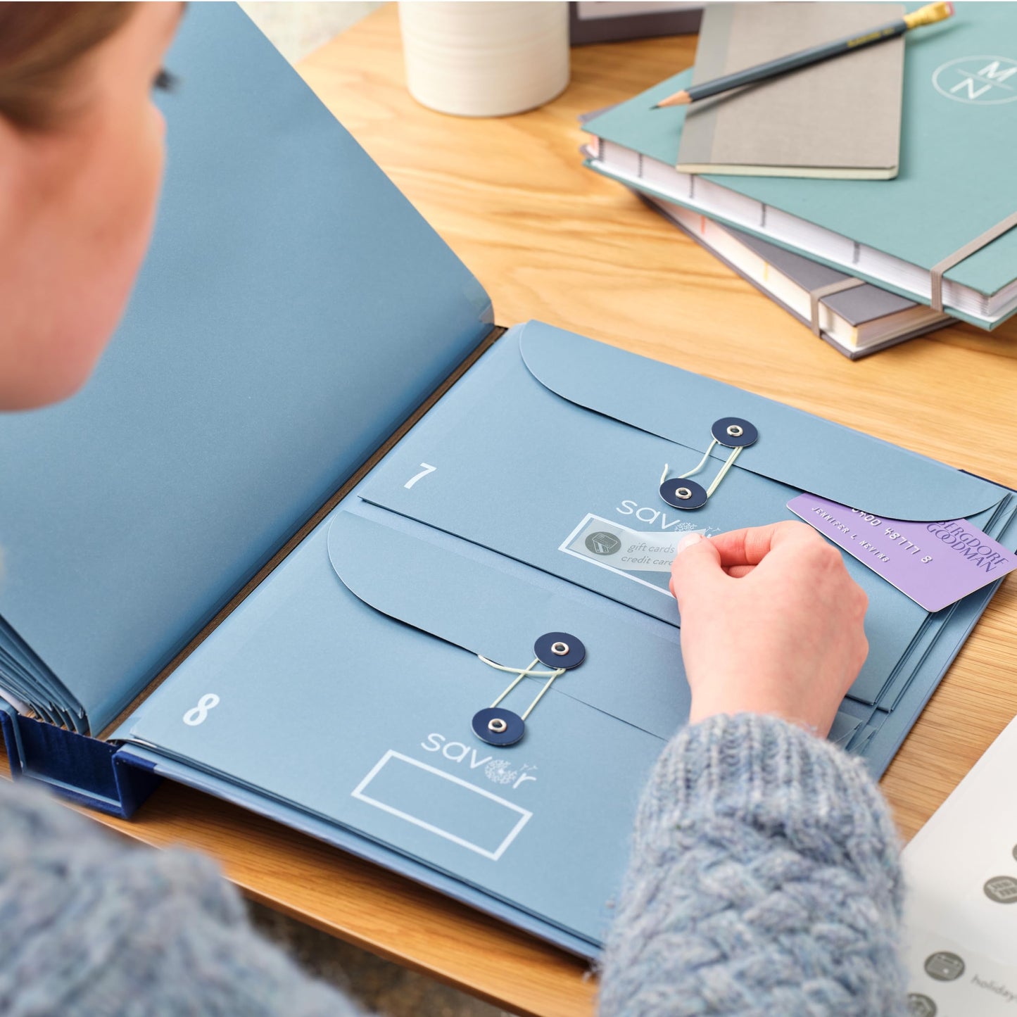 Savor|2025 Updated Edition Family Emergency Binder ™ | Custom Dyed Cloth Expanding File Folder for Important Papers, Babysitter Binder, Birth Certificates, Social Security Cards, Passports, Photos