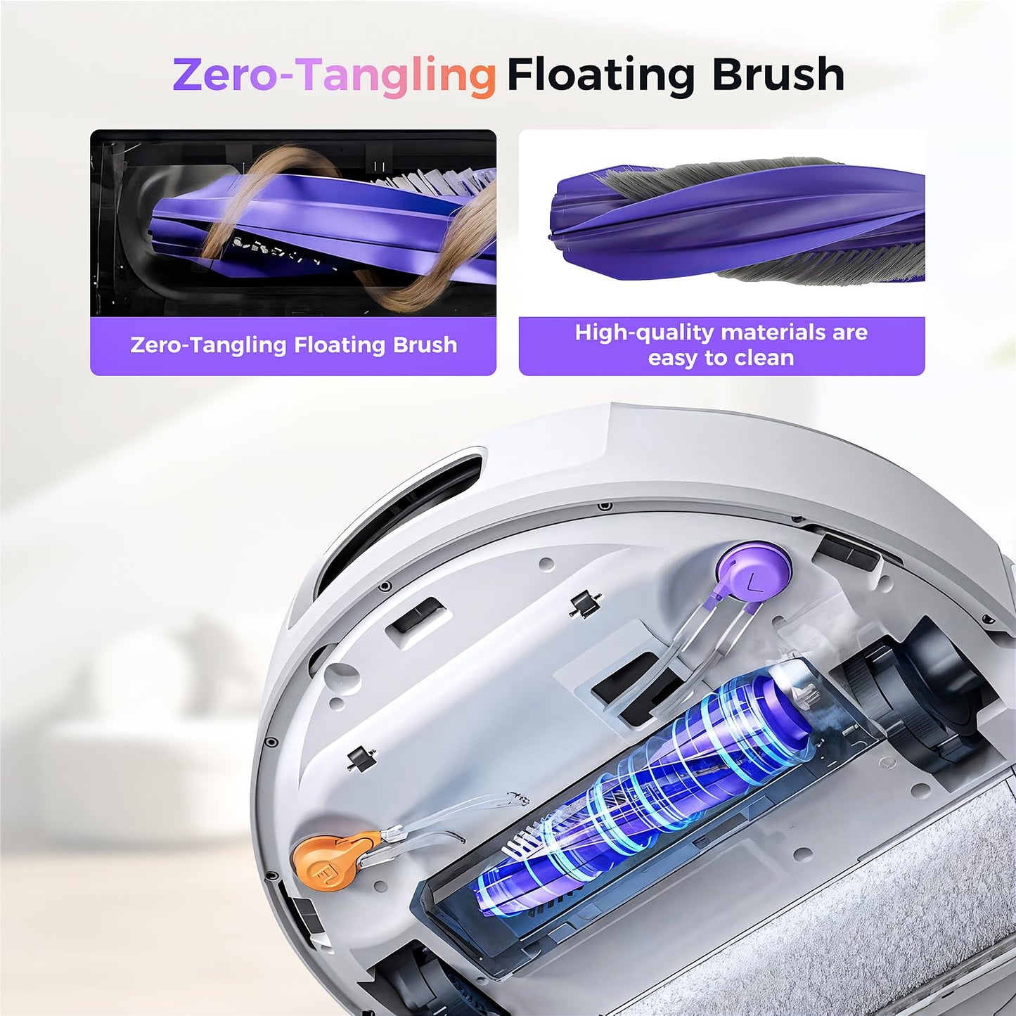 16 Pcs Accessories kit for NARWAL FLOW Robot Vacuum, 1 Zero-Tangling Floating Brush, 4 Dust Bag, 2 Dust Bin Filter, 2 Track Mop, 4 Anti-tang ling Side Brush, 2 Sponge Filter, 1 Clean Tool