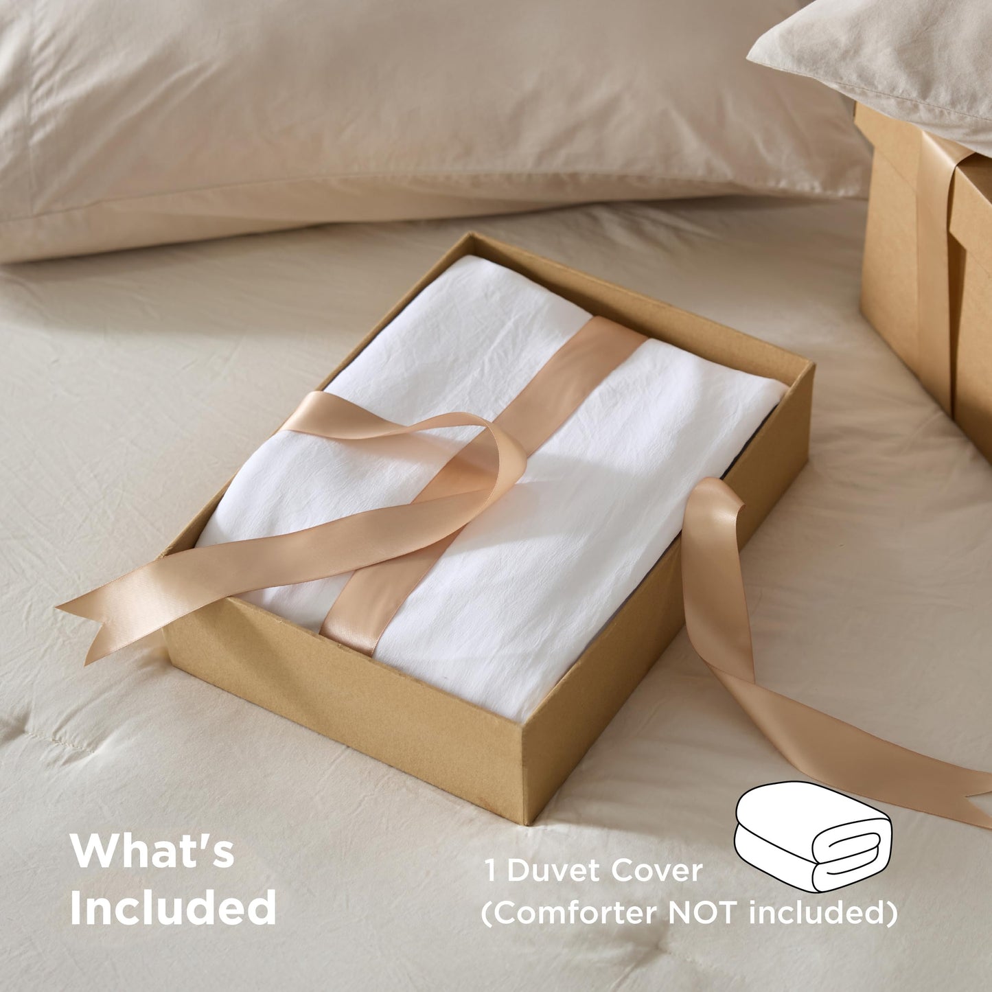 Bedsure Duvet Cover King Size Only - Prewashed Cotton-Like Polyester Extra Soft All Season Bedding, Includes 1 Duvet Cover 104x90 Inches with Zipper Closure, White, (No Comforter)