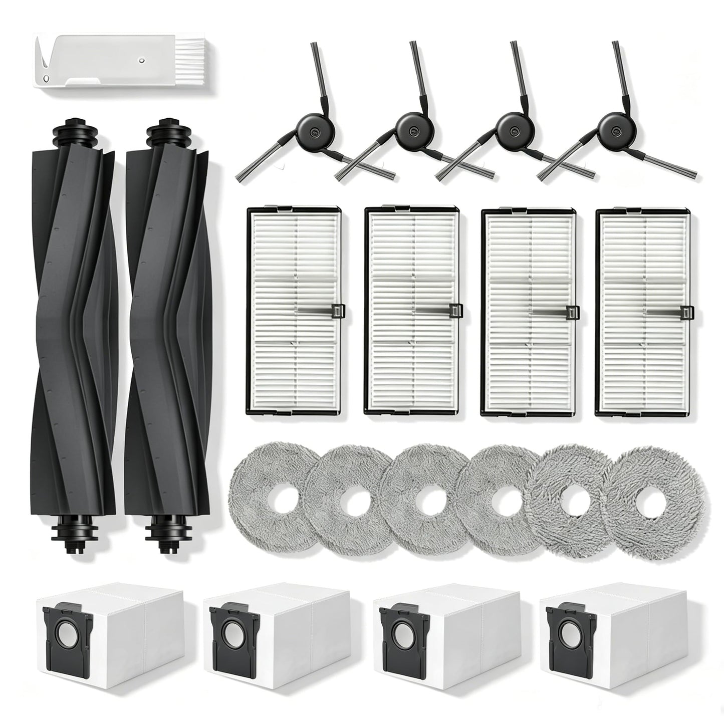 Replacement Parts Accessories for Dreame X40 Ultra Complete L40 Ultra (Gen 2) X40 Master MOVA P10 Pro Ultra (Gen 2) / P50 Pro Ultra Mop Pads *6 Dust Bag*4 Filter HEPA*4 Main Brushes*2 Side Brushes*4