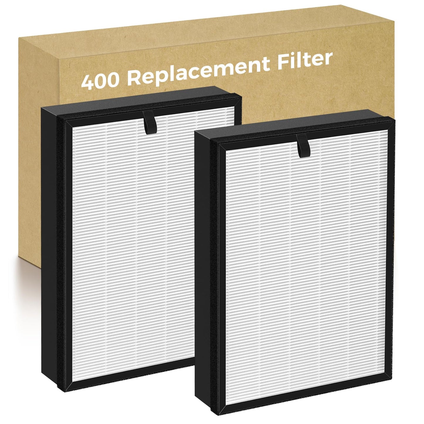 2 PACK 400 Replacement Filter Compatible with Puroair 400 Air Purifier, 3-in-1 True HEPA High-Efficiency Activated Carbon Filter for Home Large Room