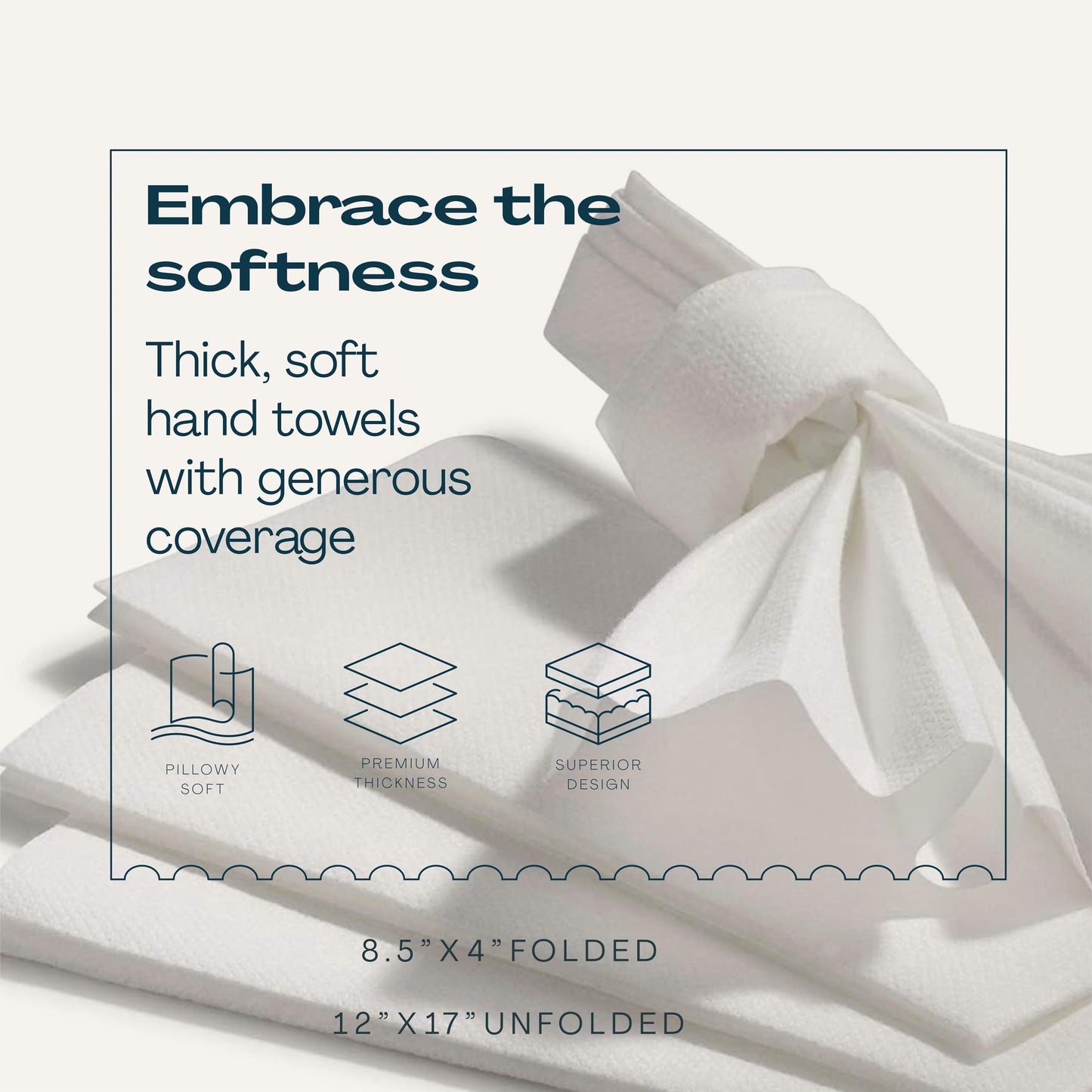 Lintext Disposable Linen-Feel Guest Towels - 12" x 17" Cloth-Like Hand Towels - Soft And Absorbent Paper Napkin For Bathroom, Kitchen, Or Event [Extra-Soft - Pack of 200]