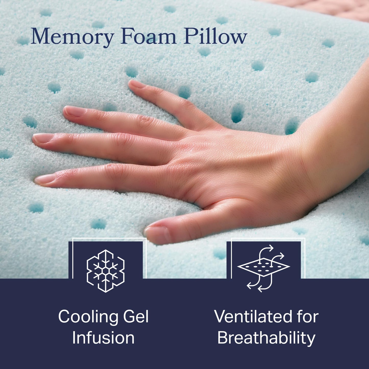 Weekender Gel Memory Foam Pillow - Standard Size - 1-Pack - Medium Firm Feel - Neck and Shoulder Support - Side & Back Sleepers - Home, Hotel, & Hospital Essentials - CertiPur Certified