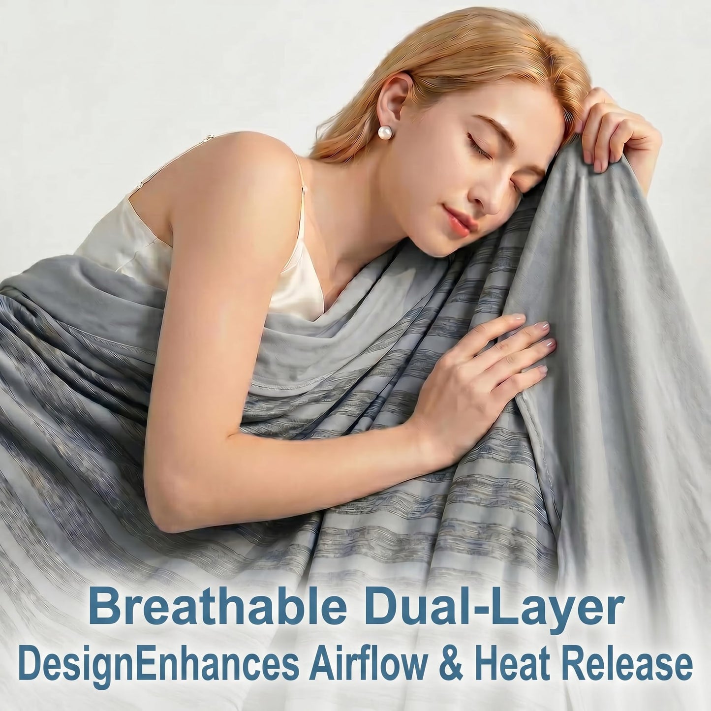 Guohaoi Cooling Blanket (90"x108"King Size) for Hot Sleepers,Absorbs Heat to Keep Body Cool for Night Sweats,100% Oeko-Tex Certified Cool Fiber,Breathable,Comfortable,All-Season.