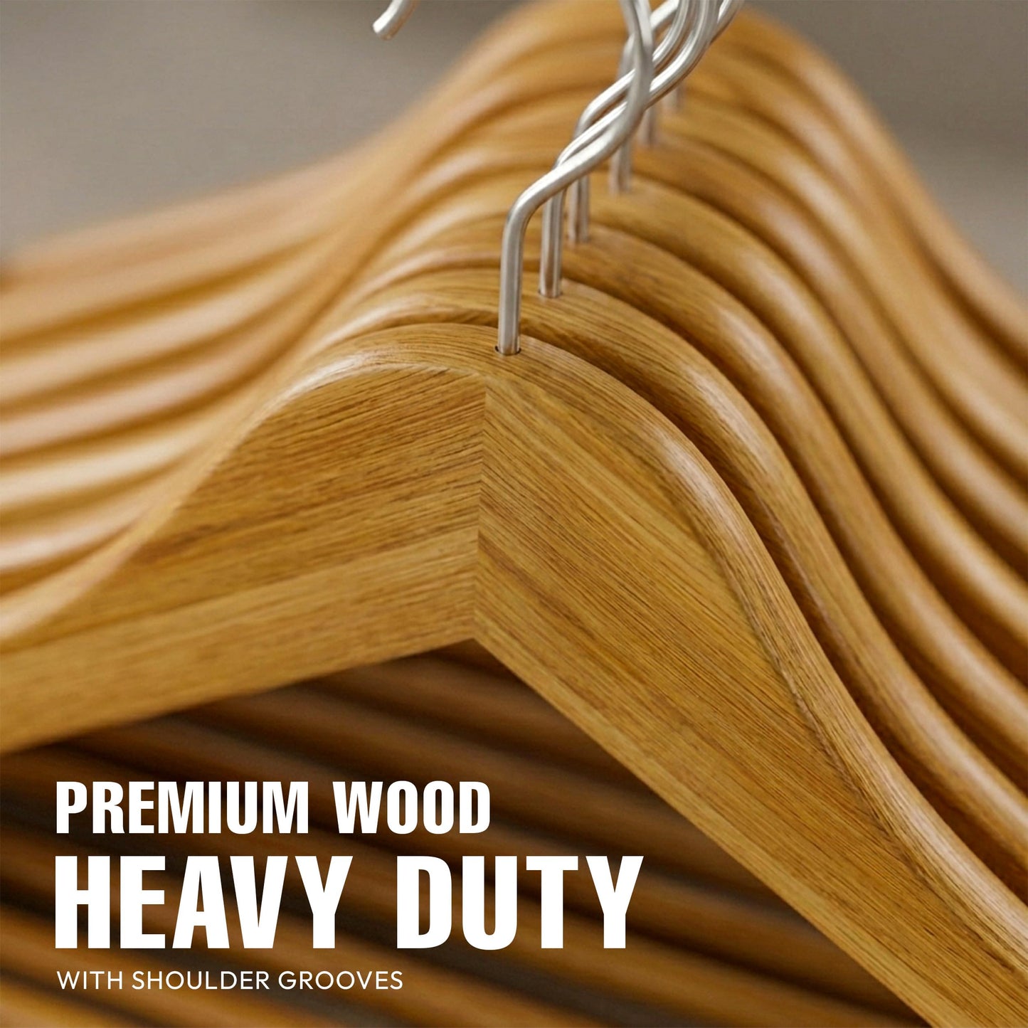 Utopia Home Premium Wooden Hangers 30 Pack - Durable & Slim Coat Hanger - Suit Hangers with 360-Degree Rotatable Hook - Wood Hangers with Shoulder Grooves (Natural)