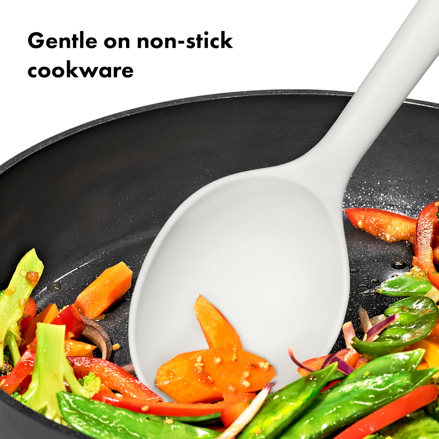 OXO Good Grips 4‑Piece Nylon Utensil Set, Oat, Cooking Utensil Set Designed to Protect Non-Stick Cookware
