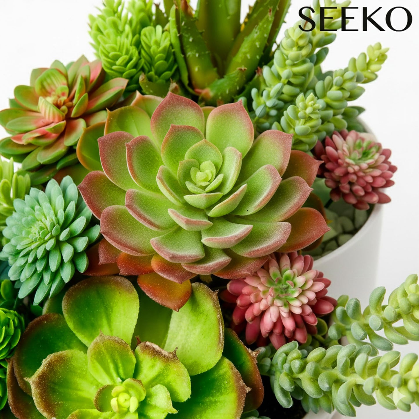 Succulents Plants Artificial 14 Pcs Realistic Premium Fake Succulents Faux for Indoor Outdoor UV Resistant DIY Home Office Decor