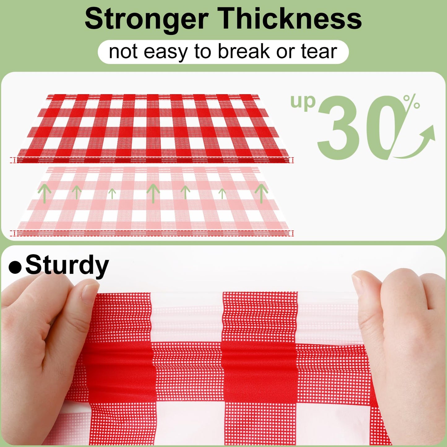 misaya 12 Packs Buffalo Disposable Table Cloth, 54 x 108 Inch Waterproof Plastic Tablecloth, Rectangle Red and White Checkered Table Covers for Picnic, Birthday, Party