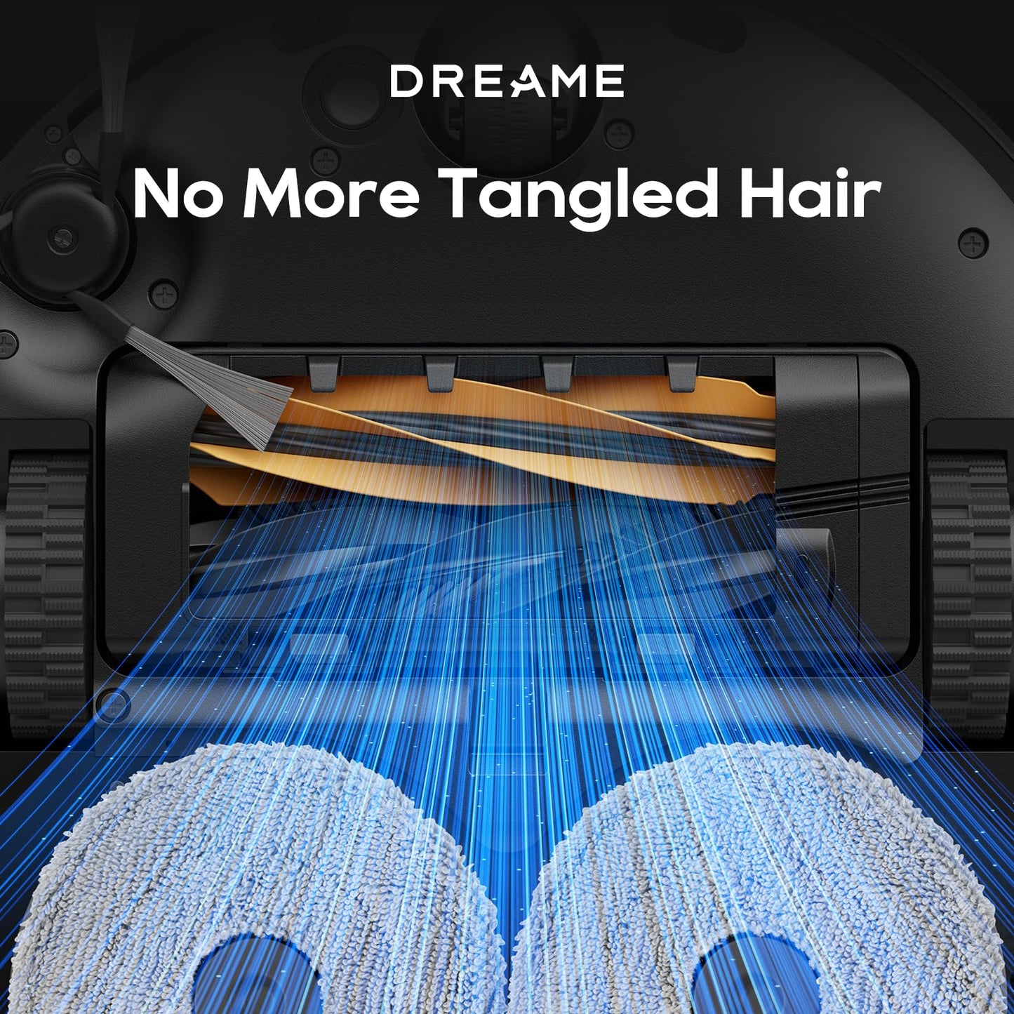 DREAME HyperStream Detangling DuoBrush for X50 Ultra / L50 Ultra / L40s Ultra / Aqua10 Series / D20 Plus / D20 Pro Plus / Matrix10 Ultra Robot Vacuum and mop Roller HyperStream Detangling DuoBrush