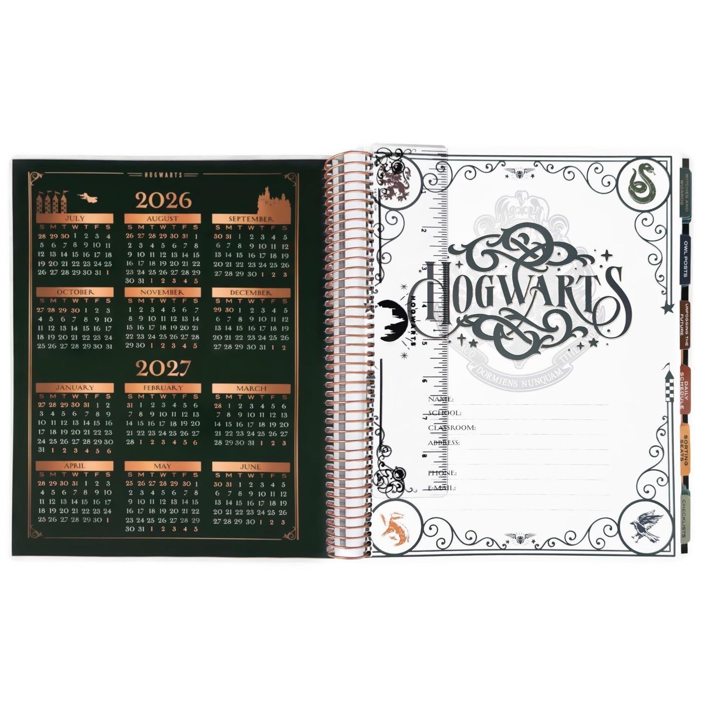 ConQuest Journals 2026-2027 Harry Potter Hogwarts Teacher Planner, July-June Academic Organizer, Monthly & Weekly Calendars, Checklists, Contacts & Student Lists, 11.25'' x 9.5'', Officially Licensed