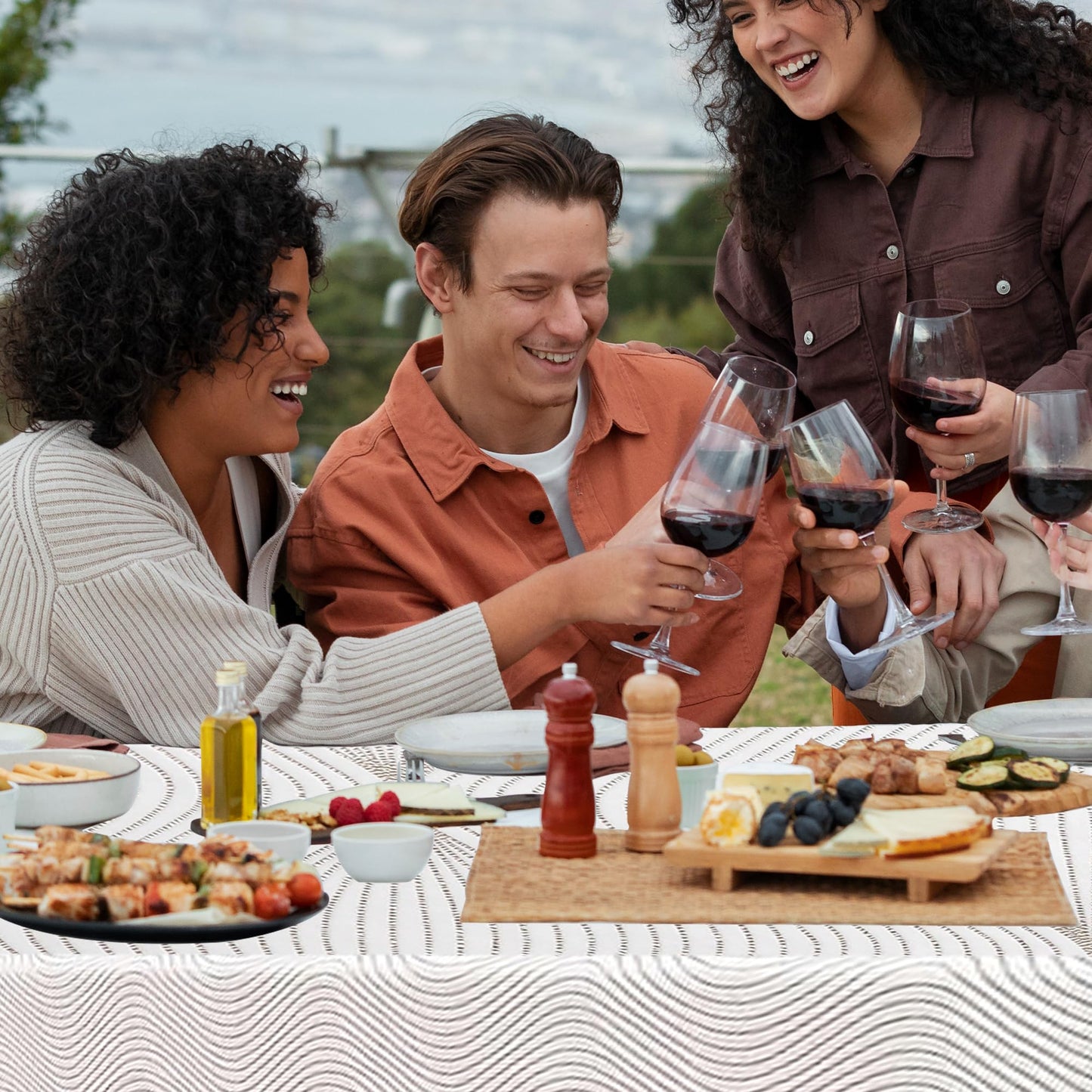 Majestic Giftware Velvet Tablecloths for Rectangle Tables | (70/144) - TC1408 Gold Infinity Print Hem Stitch Dining Table Cover | Decorative Washable Rectangle Tablecloth for Kitchen, Dinning, Party