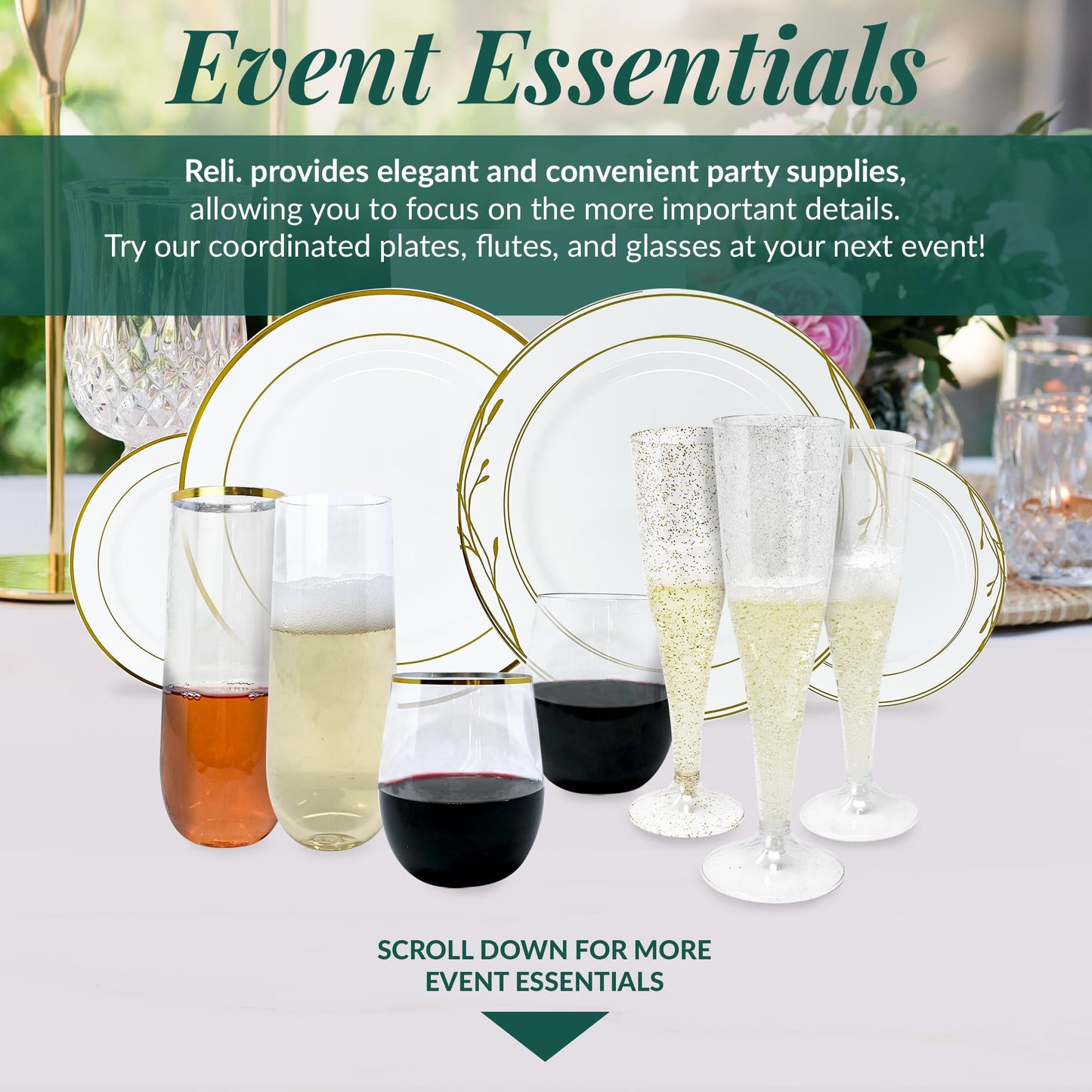 Reli. Champagne Flutes Plastic | 100 Pack | 4.5 oz - Clear | Premium Plastic Champagne Flutes | Party-Perfect for Celebrations