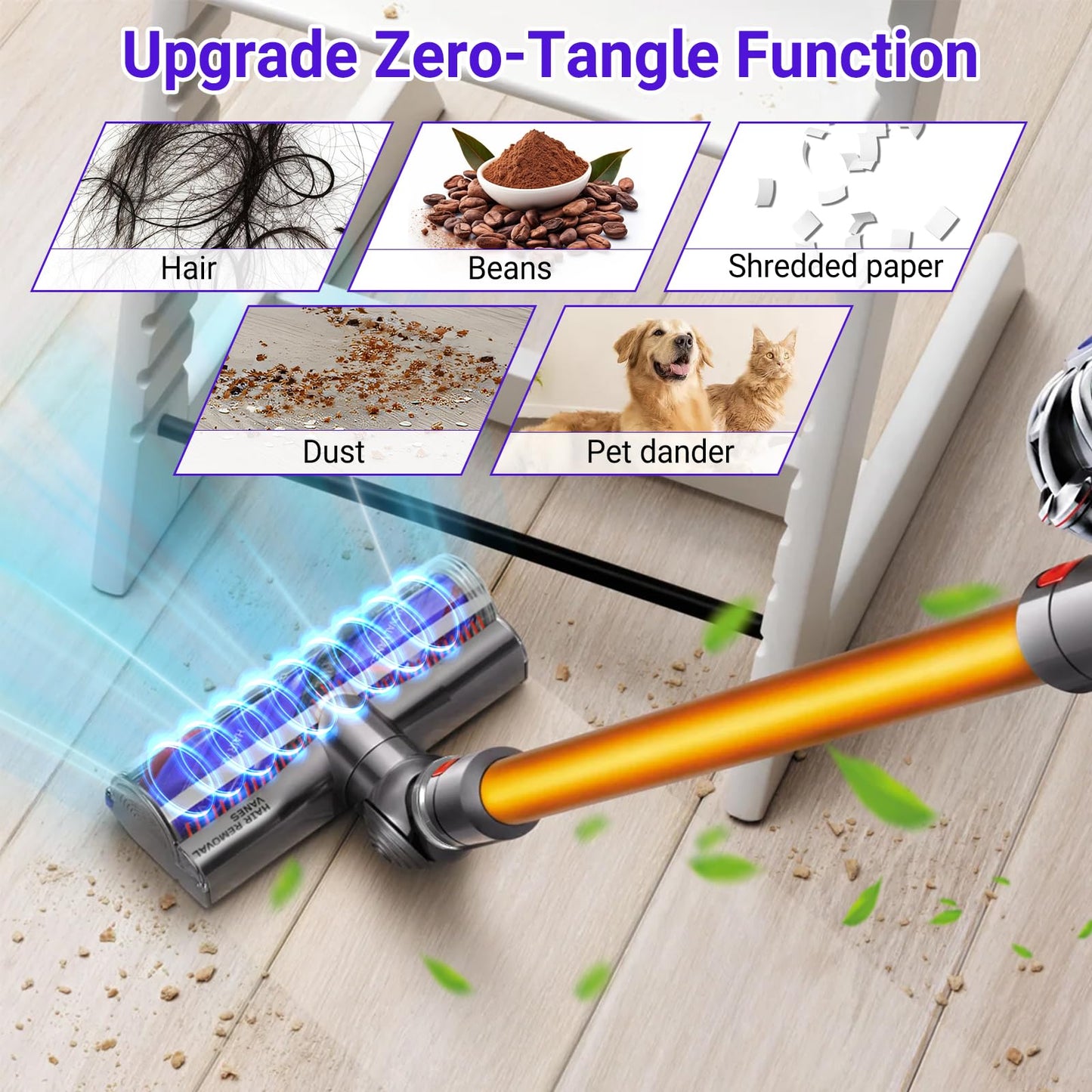 V9 Replacement Head Attachment Compatible with Dyson V9 Motorbar, Digital Slim SV18, V12 Detect Slim Cordless Vacuum Cleaners, V9 Upgrade Anti-Tangle Vacuum Head