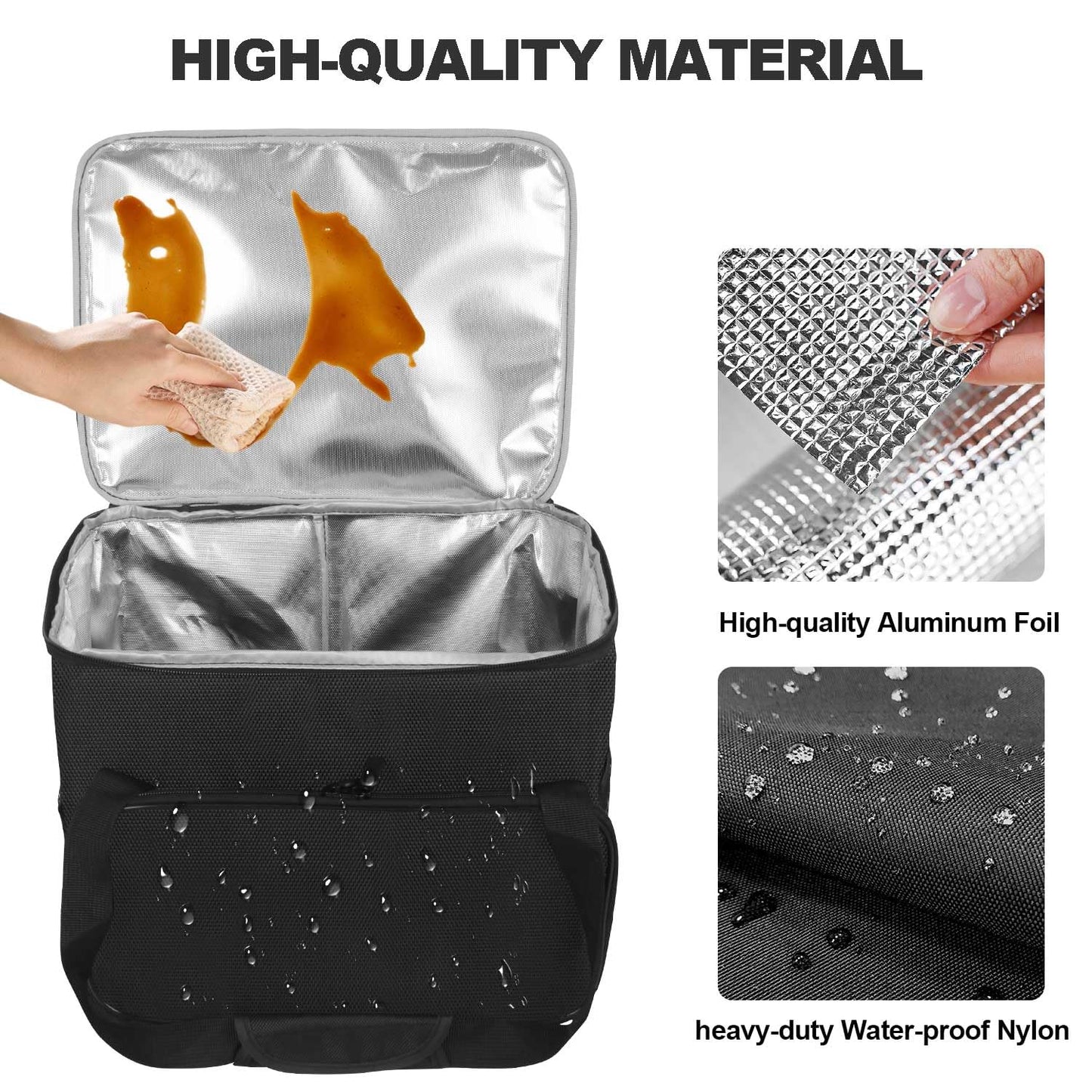 NUENSS-ROR Carrying Bag for Ninja Crispi 4-in-1 Portable Glass Air Fryer FN101GY - Cover for Ninja Crispi Air Fryer - Portable Waterproof Carry Case with Aluminum foil lining & Accessories Pocket