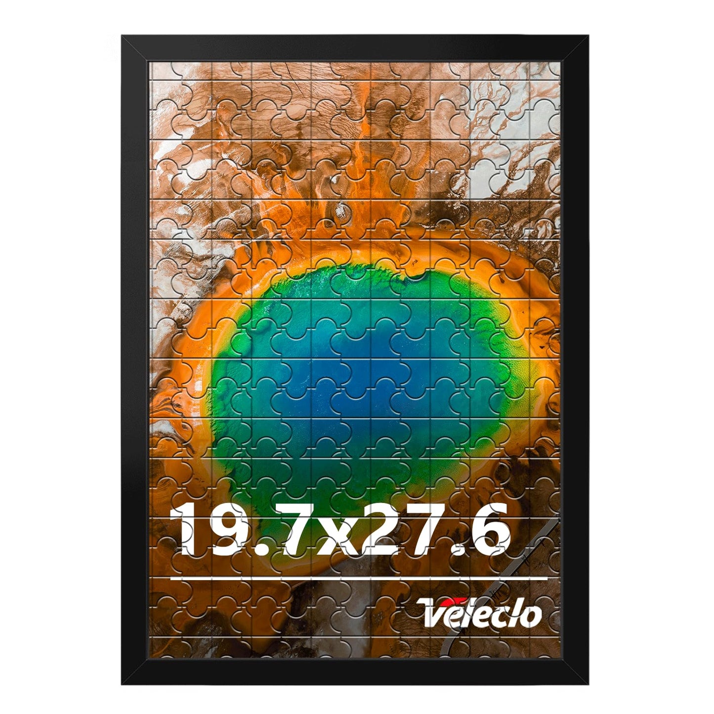 Veleclo 19.7x27.6 Picture Frame for Wall Display, 19.7x27.6 Black Picture Frame with Shatter Resistant Plexiglass, Stable and Sturdy Puzzle Frame for Wall Display, Handpicked Gift Collection, 1 Pack
