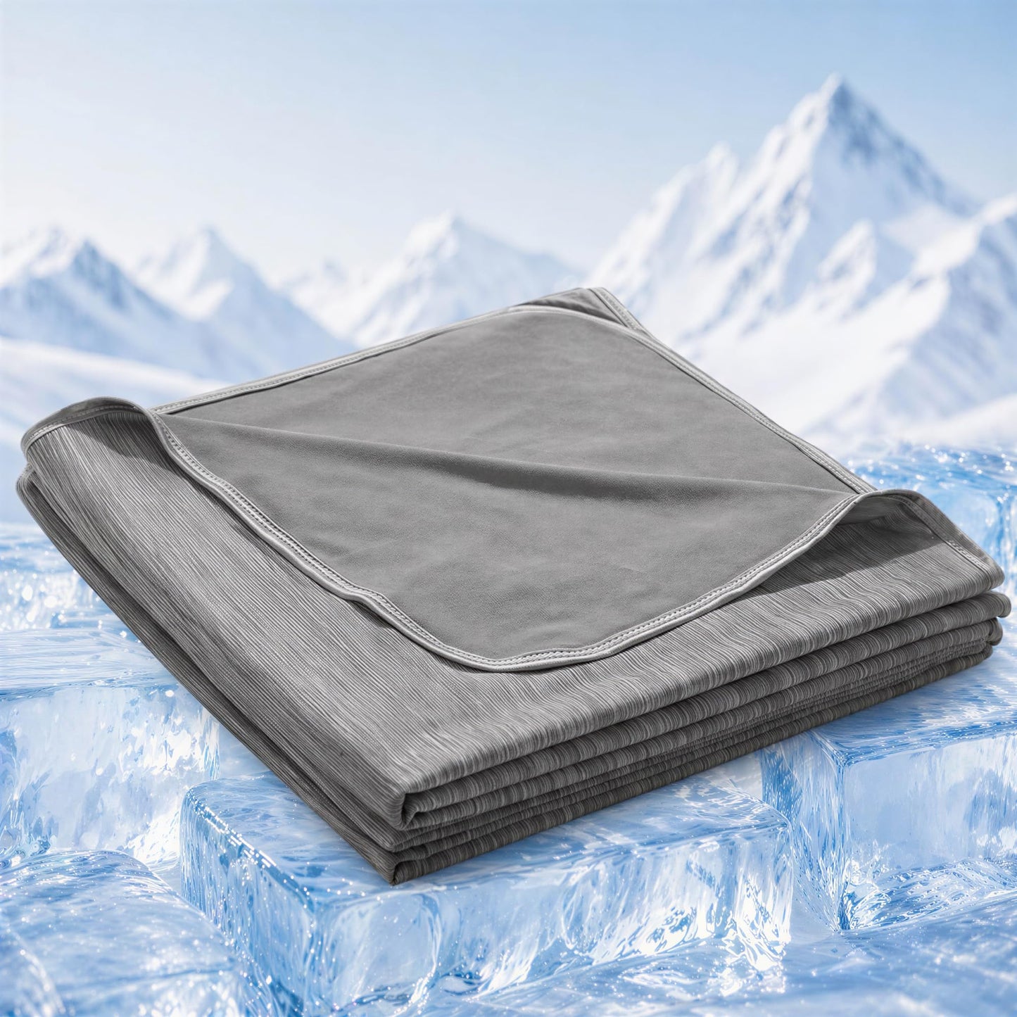 Queen Size Cooling Blanket for Hot Sleepers - Lightweight Breathable Cool Cold Blanket - Keep Cool for Night Sweats, Soft Thin Summer Blankets for Bed Couch Sofa, (Dark Gray, 90"x90")