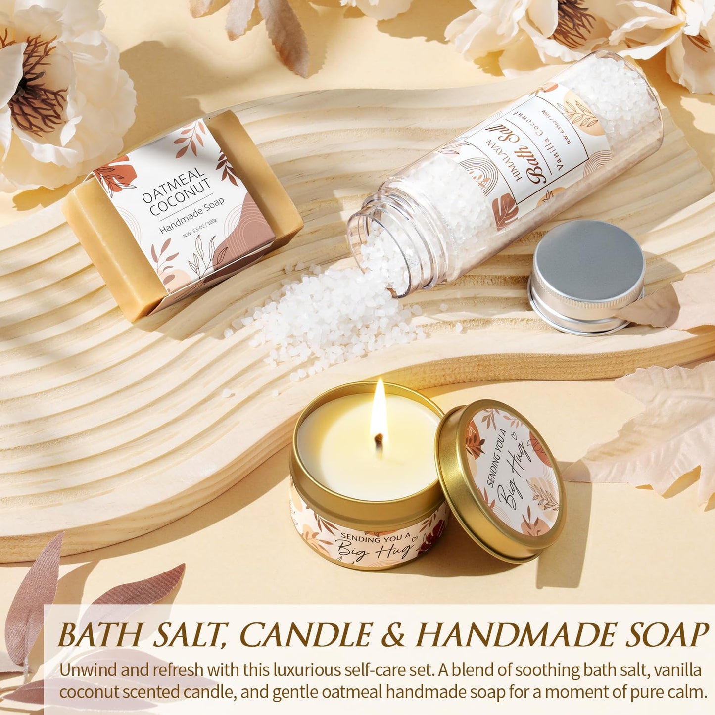 Self Care Gifts Get Well Soon Gift Baskets for Women, Birthday Gifts for Women Care Package, Unique Sympathy Gift Basket Spa Thinking of You Inspirational Gift Set for Mom Her Wife Best Friend Sister