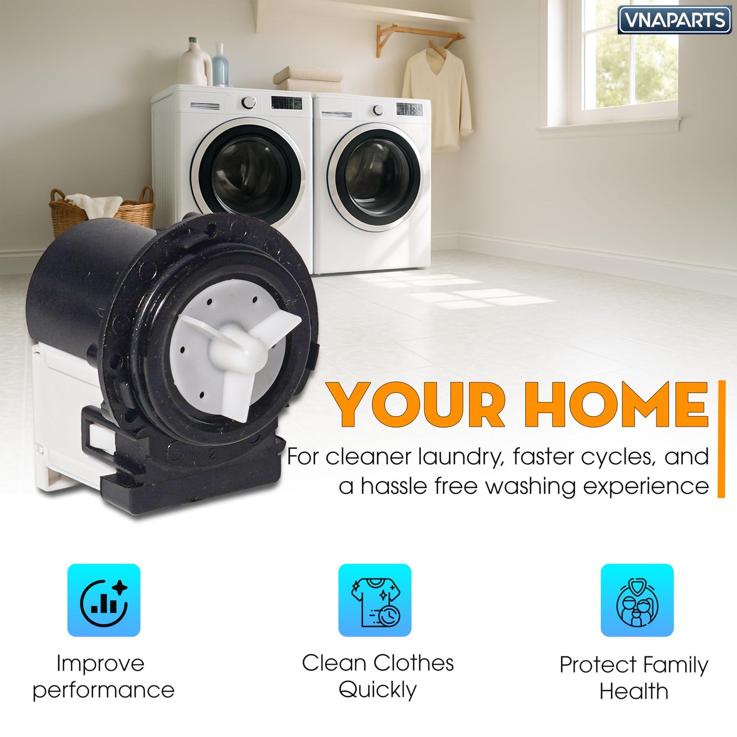 【2025 Upgraded】WM4270HVA Washer Drain Pump Motor for LG LG WM4270HWA WM4370HKA WM4370HWA WM5000HWA WM5000HVA WM0642HW WM0642HS Washer Machines