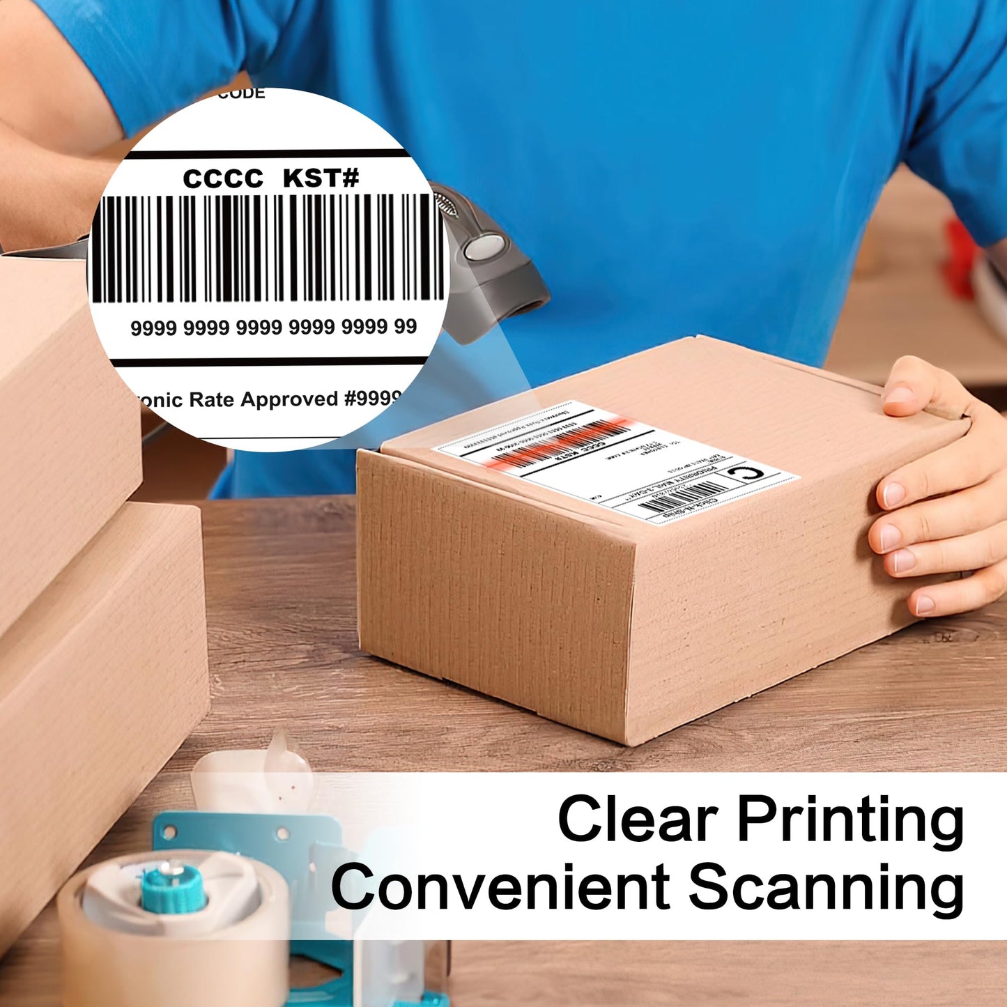 L LIKED 1000 Pre-Cut 4x6 Sheet Shipping Labels for Laser & Inkjet Printers, Single Sheet, Self Adhesive Address Mailing Postage Stickers (1000 PCS Sheets)