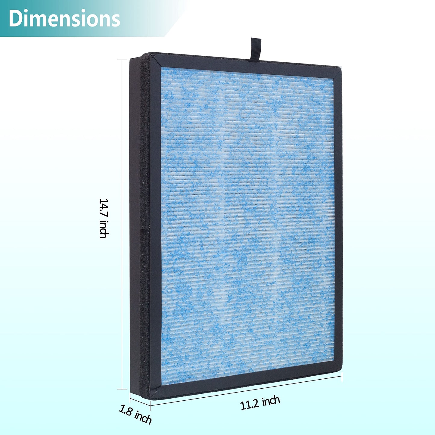 Lhari 2-Pack AP1002 Replacement Filter AP1002-RF, Compatible with AIRTOK AP1002 Air Purifier and Airthereal Pure Morning APH230C Air Purifier, H13 True HEPA