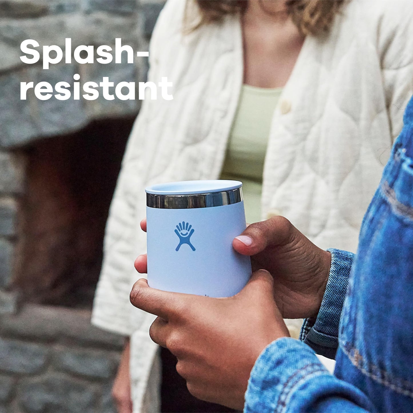 Hydro Flask 10 Oz Wine Glass - Ceramic Stemless Wine Tumbler - Unbreakable with Lid in Shale Gray