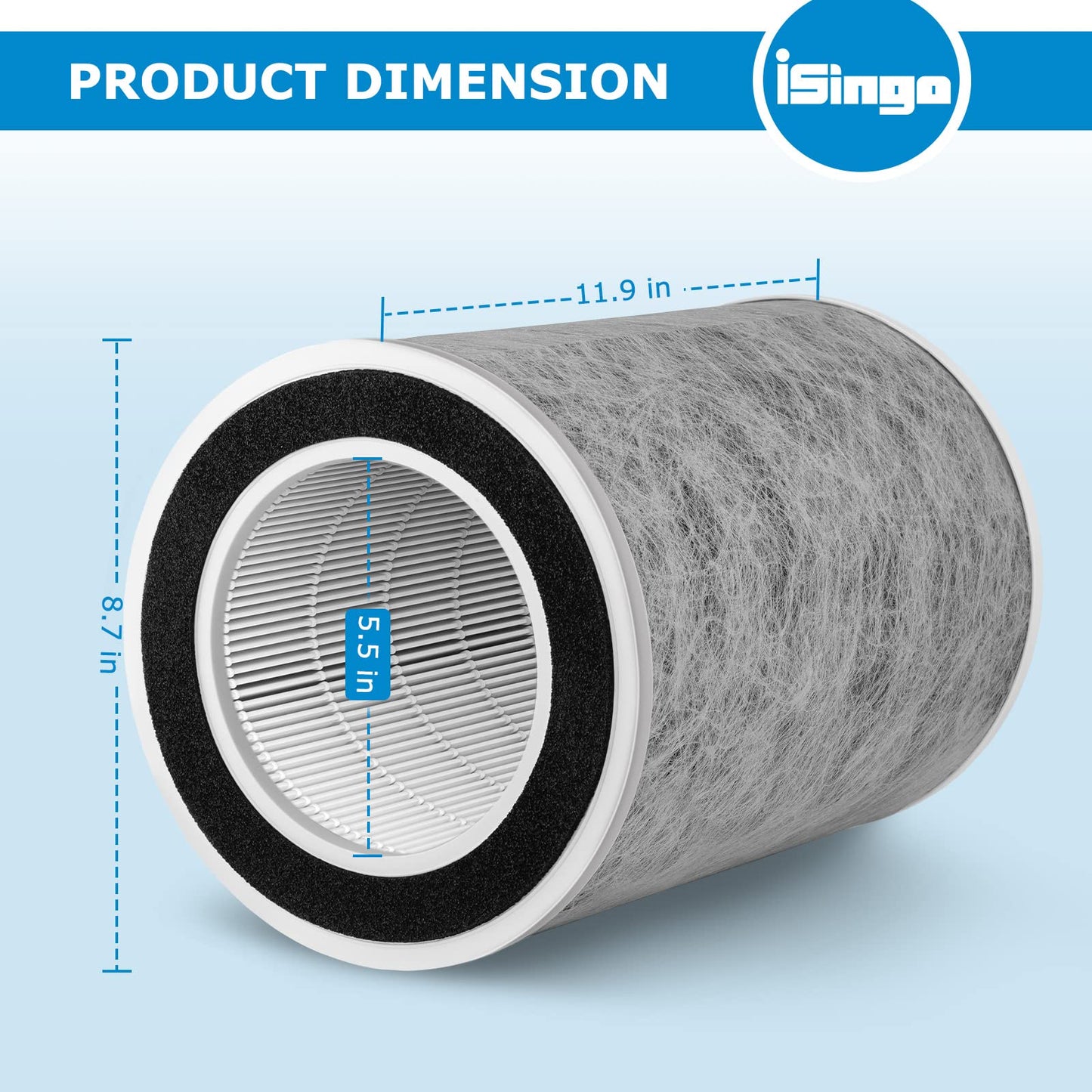 HP201 Air Purifier MAX Filter Compatible with Shark HP200 Series, HP201, HP202, HP302 & HC502 Air Purifier MAX, Part #HE2FKBAS, HE2FKBASMB, HE2FKPET, HE2FKPRO(2-Pack)