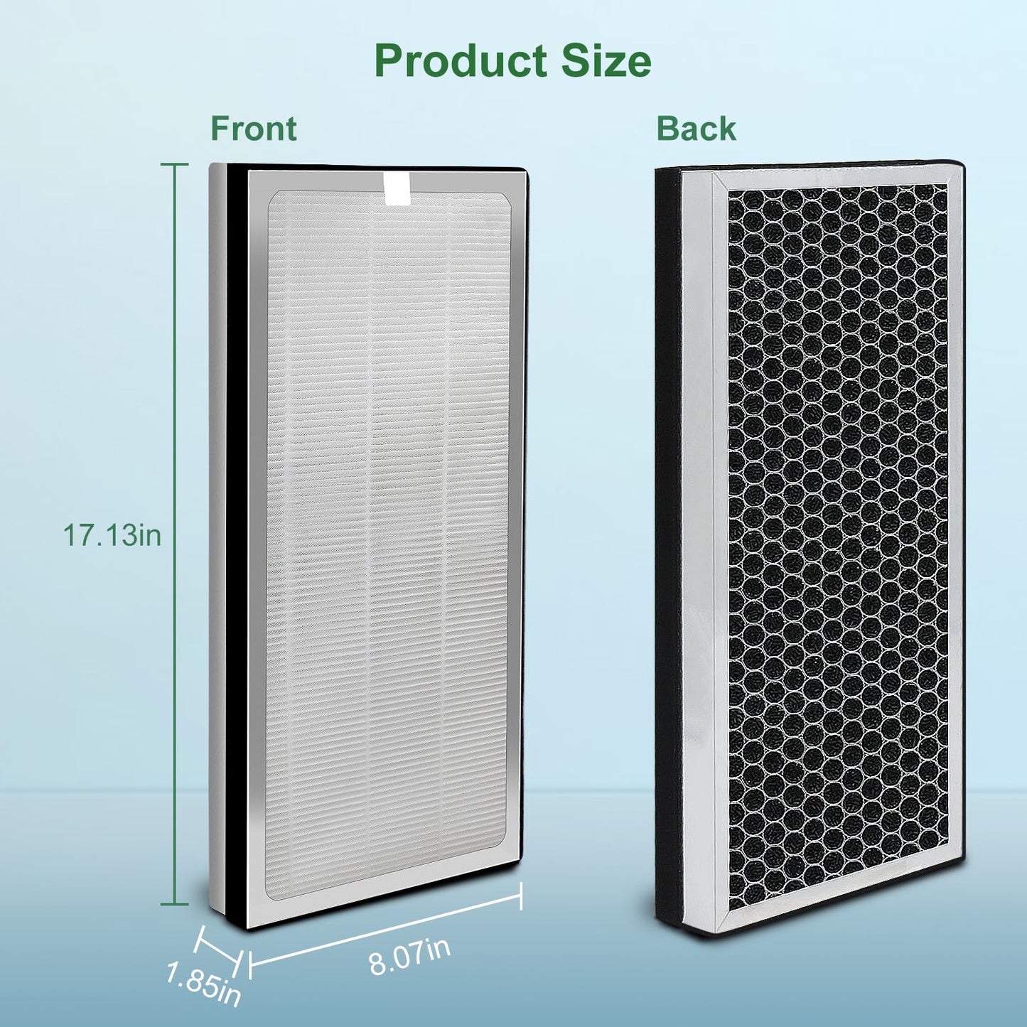 NXBHG 2 Pack 40 Replacement Filter for MA Air Puri-Fier Models 40, 3-in-1 Contains Pre-Filter and Activated Carbon Fil-ter。