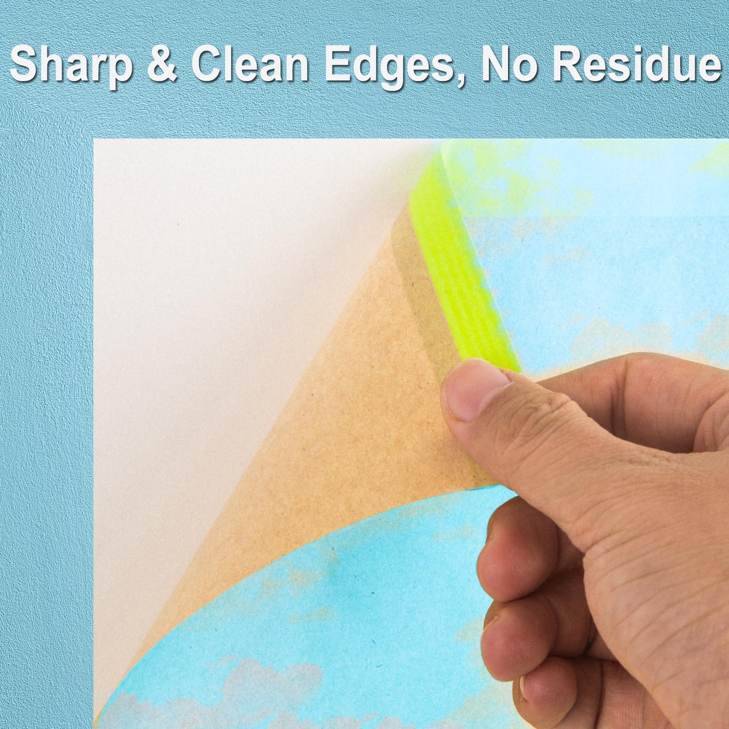 Tangibay Pre-Taped Masking Paper with Dispenser - 18" x 66' Painters Paper and Tape for Painting House, Auto Body, Cars (1 Dispenser 4 Refills)