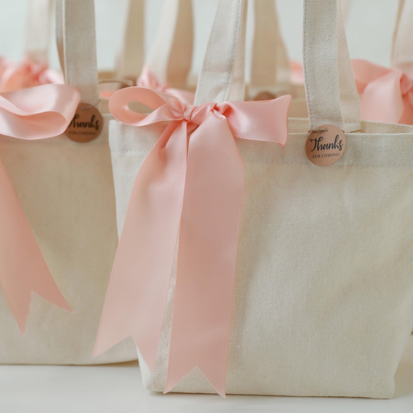 10×8×3 Inch - Small Canvas Tote Bags for Kids Mini Gift Bulk for Painting DIY Arts & Crafts Thick Fabric Bland Bags (50, Beige)