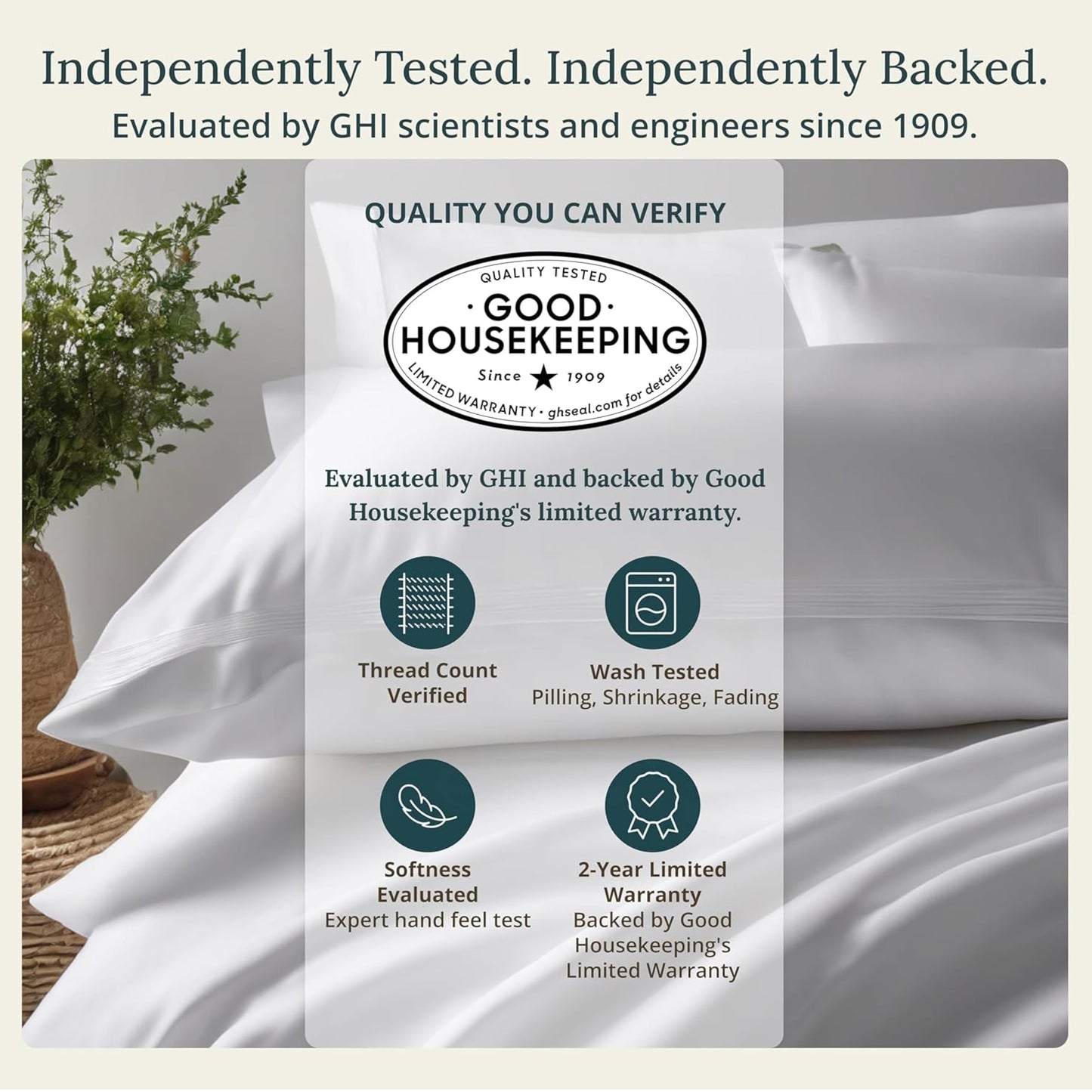 California Design Den Twin Bed Sheets Set - Soft 100% Organic Sheets with Deep Pockets, Crisp Cotton Percale, Breathable and Durable Bedding Set - True Ivory
