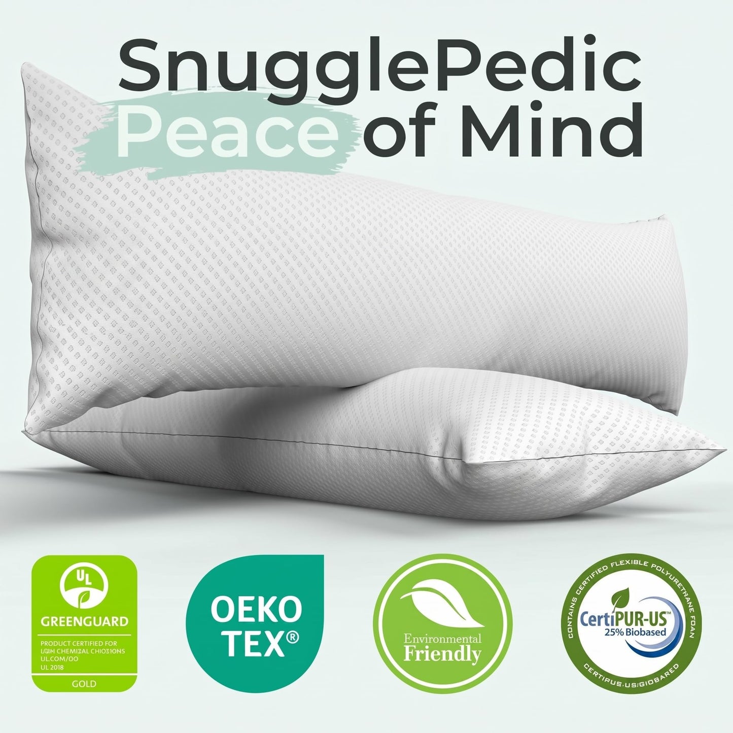 Snuggle-Pedic Body Pillow for Adults, Cozy Comfort Down Alternative Pregnancy Pillows - Soft, Supportive, Breathable Side Sleepers Maternity Pillow - Long Cuddle Pillow for Bed, 20x54 Full Body Pillow