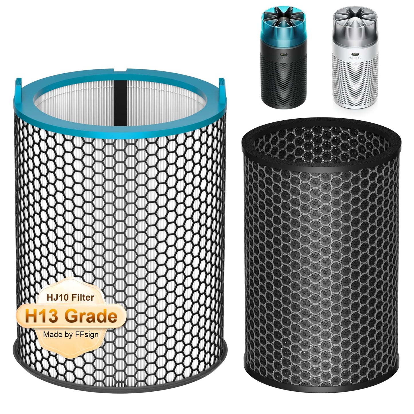 SP01-A Filter Replacement Compatible with Dy-son HushJet Purifier Compact, Quiet 360° 2-in-1 H13 True HE-PA & Activated Carbon Air Filter for Home Living Room, 1 Pack