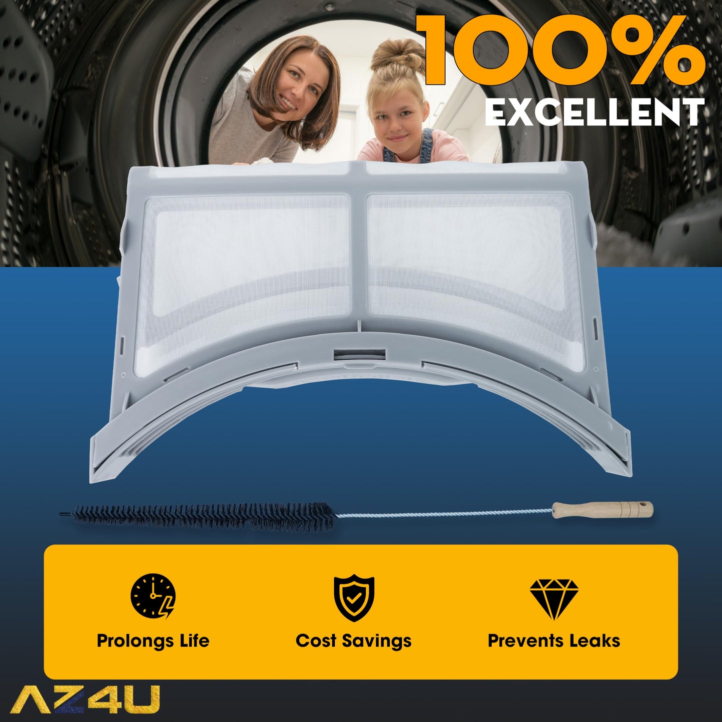 Dryer Lint Filter Screen Replaces For Samsung DV42H5000EW/A3 DV42H5000GW/A3 DV42H5200EW/A3 DV42H5200GF/A3 DV45H6300GG/A3 DV45H6300GW/A3 DVE45M5500W/A3 DV45K6200GZ/A3 DV45K6500EV/A3 DV42H5200EP/A3