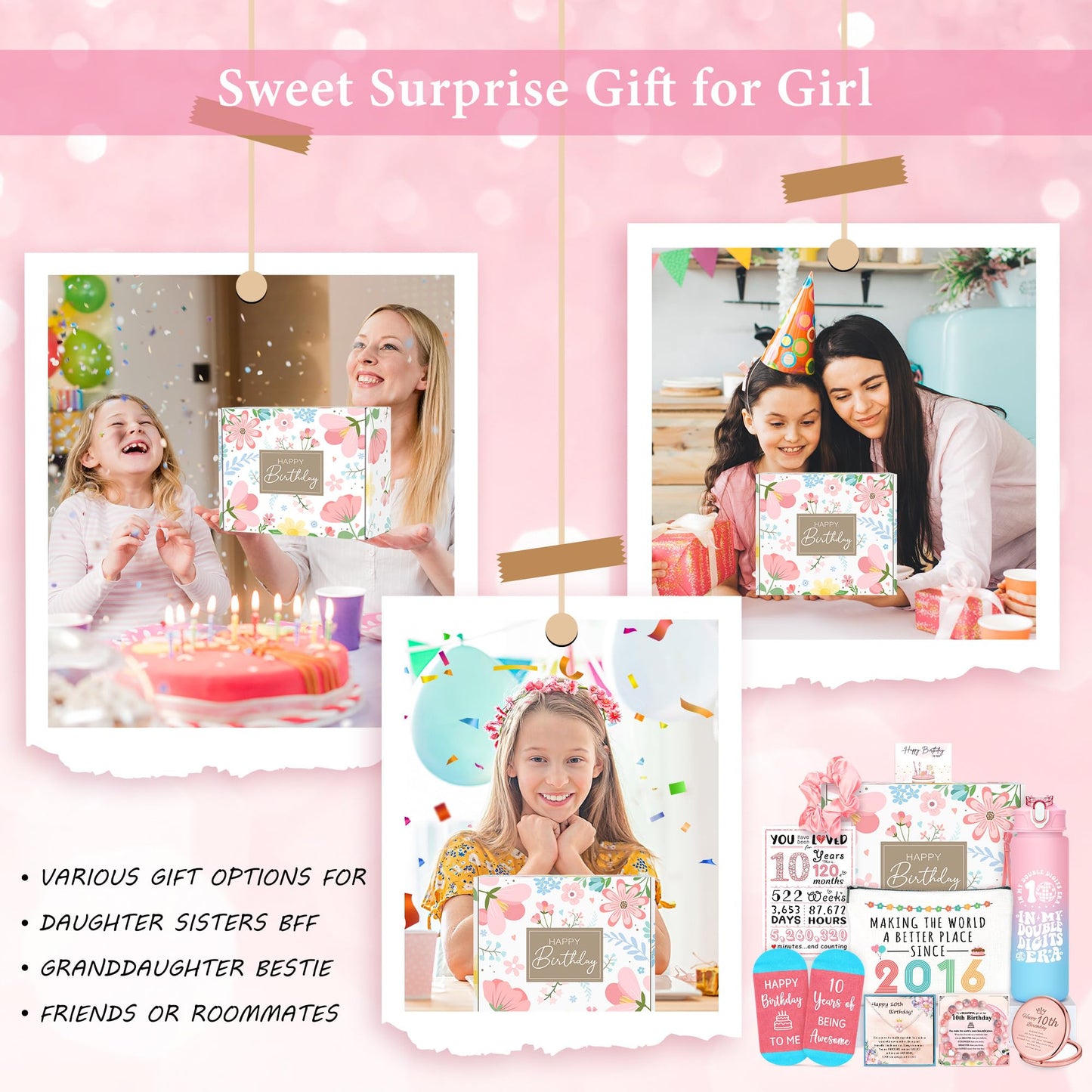 10 Year Old Girl Birthday Gift for 10 Years Old Girls Gifts Trendy Stuff Happy 10th Birthday Gifts for Girls Popular Ten Year Olds Girl Gift Ideas Cute Double Digits Decorations Presents Accessories