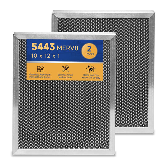 5443 Dehumidifier Filter MERV 8 Washable 10x12x1 Compatible with Whole-House Dehumidifiers Models 1830 1850 1852 and Ventilation Models 8191 8192 Replacement Filter by Aliveair 2 Packs