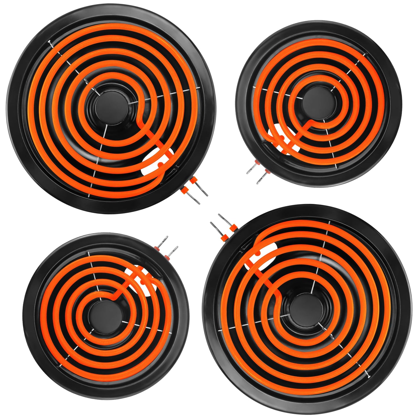 Stove Burner Pan Kit 5304430149(6")5304430150(8")&Electric Stove Burners Kit MP15YA(6") MP21YA(8") Compatible for Frigi-daire Ken-more Electric Range Stove Replaces 318067041 318067051 by MIFLUS