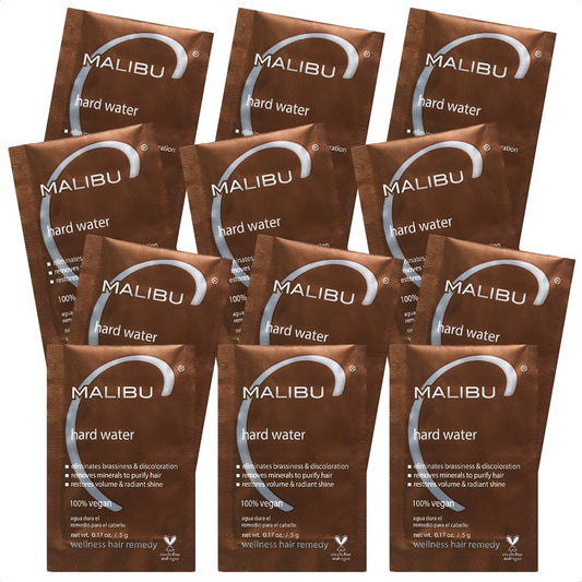 Malibu C Hard Water Wellness Remedy - Removes Deposits & Impurities - Contains Vitamin C for Shiny, Vibrant Results - Hard Water Treatment (12 Packets)