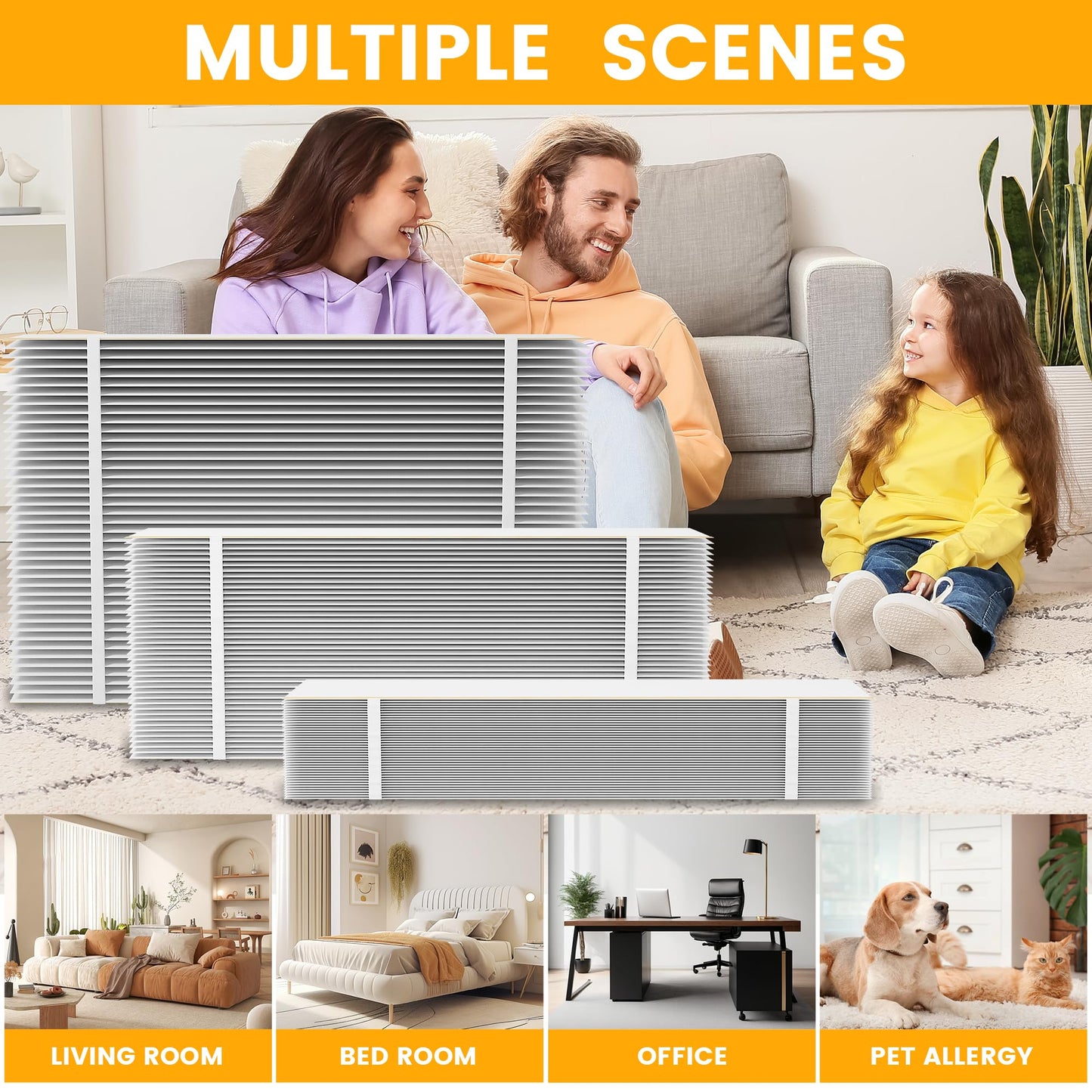 2 Pack 201 Replacement Filter MERV 10 Compatible with Aprilaire 2200, 2250, Space Gard 2200 Whole House Air Cleaner Purifiers and Lennox PMAC-20C,Lennox X0445.(Incloud 2 PCS Pleat Spacers）