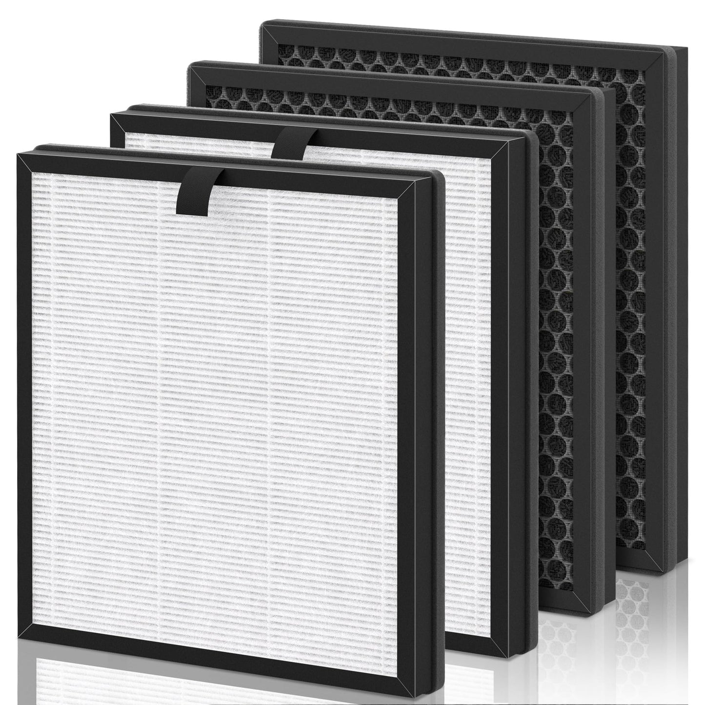 AP303 AP304 Replacement Filters, Compatible with DAYETTE ＆ FRESHDEW Air Purifier AP303/AP304, H14 HEPA Filter with Activated Carbon, 4 Pack (Original Filter)