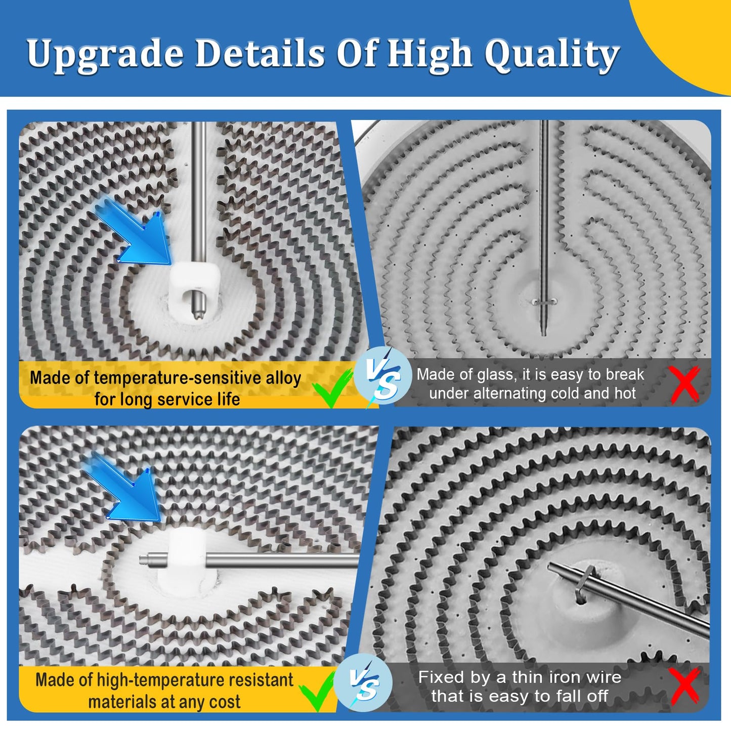 Upgraded W11047722 8523692 W10248262 10" Single Radiant Surface Element Compatible with Whirlpool Kenmore Electric Stove Range, WP8273992 Burner Replace for PS11775308 4461933 AP6041999