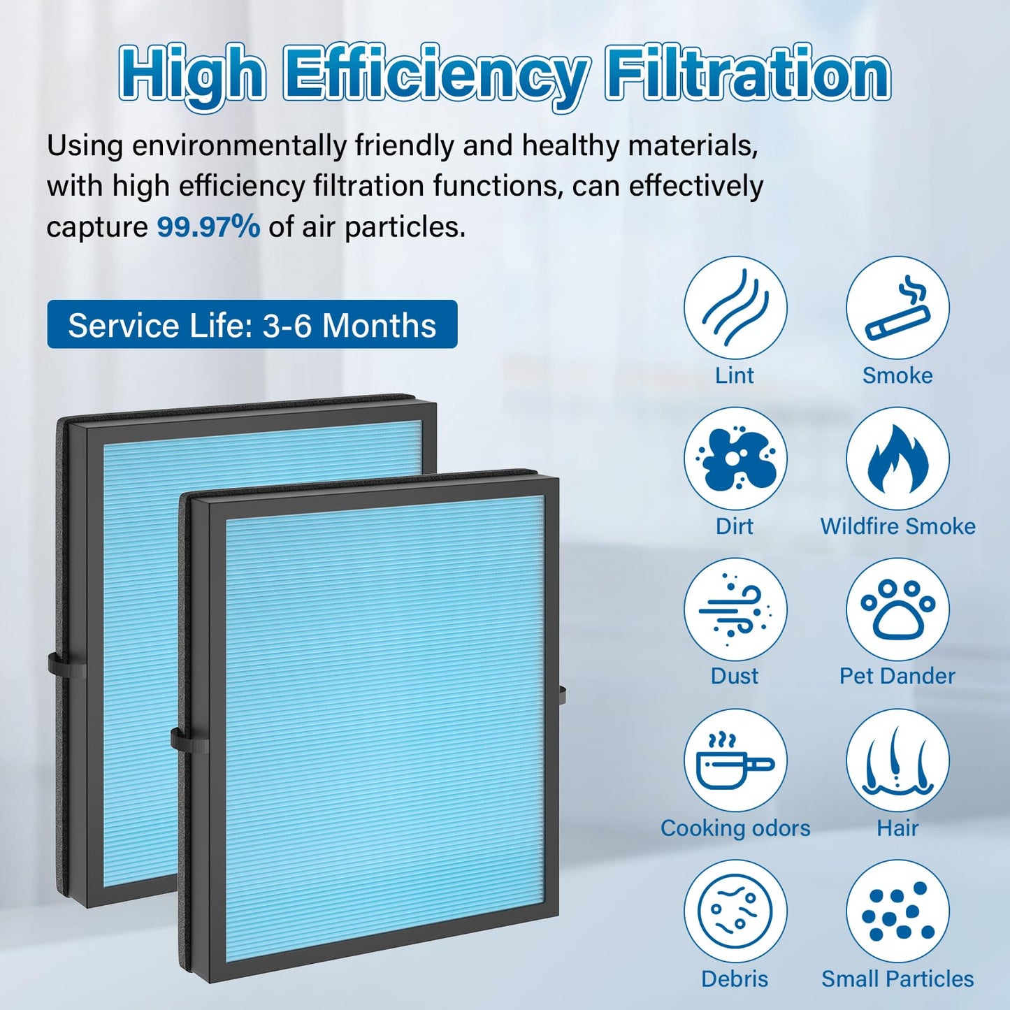4 Pack MK04 Air Filter Replacement For AROEVE MK04 MG04JH Air Puri-fier Model DH-JH04, 4-Layers Premium Filter Replacement For MK04 MG04JH Air Puri-fier - Standard Version, Compare to Part# MK04LX
