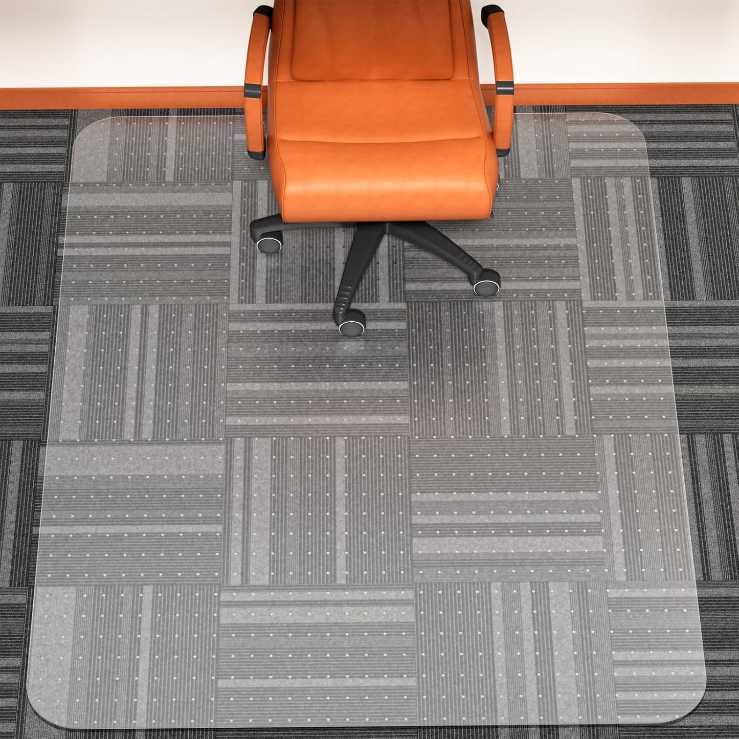WASJOYE Chair Mat for Carpet, 48" x 60" Office Chair Mat for Carpet, Heavy Duty Chair Mat with Non-Slip Studded for Home and Office Low Pile Carpet