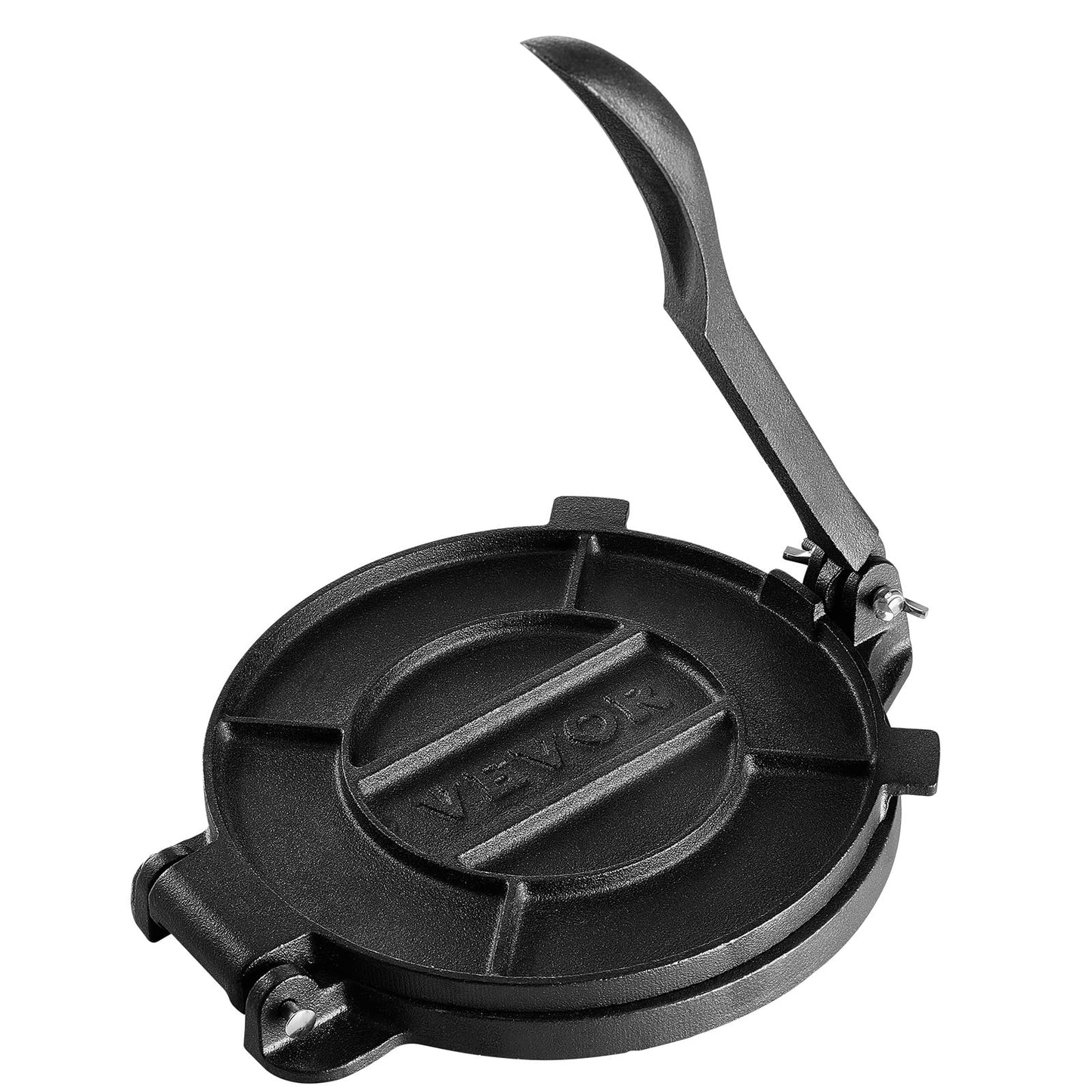 VEVOR Tortilla Press, 10 Inch Tortilla and Roti Maker, Cast Iron Heavy Duty Tortilladora Press, Pre-Seasoned Pataconera with 100 Pcs Parchment Paper, Dough Maker for Flour Tortilla, Tawa