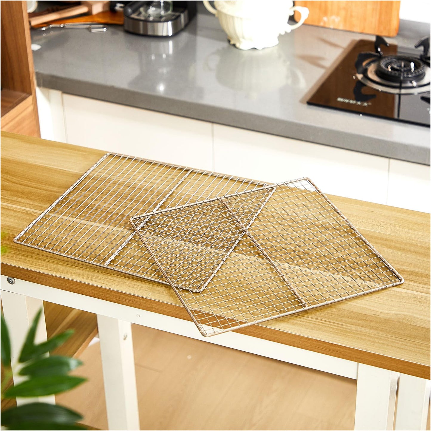 Yaocom 4 Pcs 13.5 x 13.5 Inch Fryer Screen Stainless Steel Deep Fryer Accessories Fryer Grate