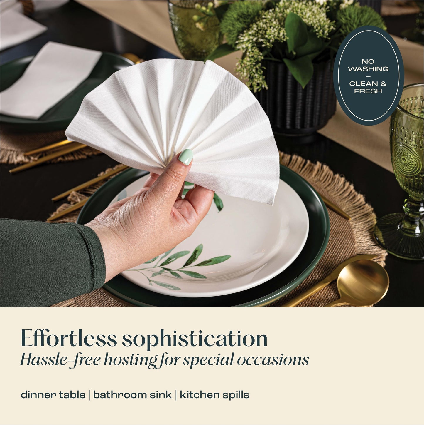 300-Pack Servietto Disposable Linen-Feel Guest Towels - 12" x 17" Disposable Cloth-Like Hand Towels - Made In USA, Soft and Absorbent Paper Napkin for Kitchen, Bathroom, Party, Wedding, Or Event