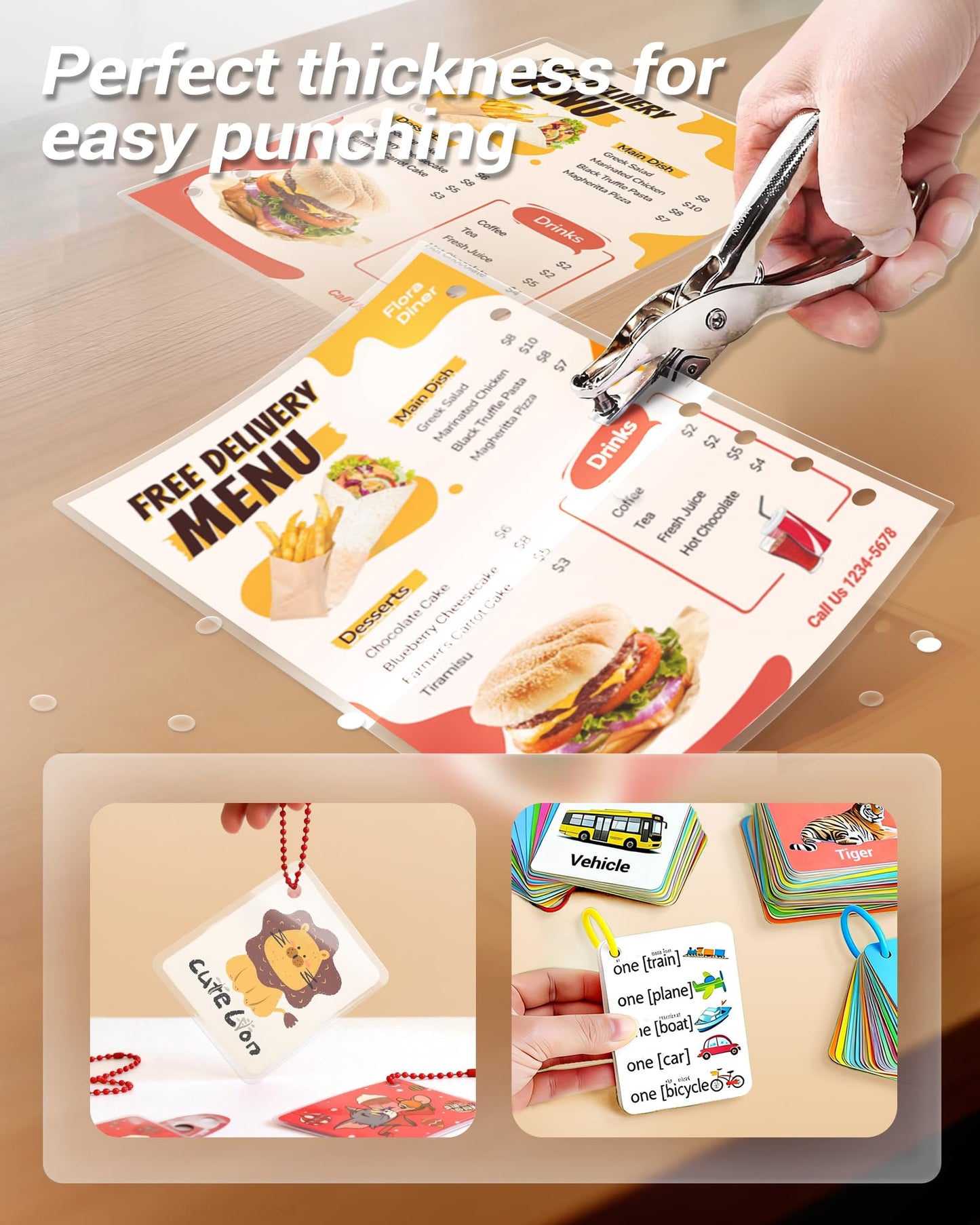 Uinkit 5Mil Heavy-Duty 100 Pack Menu Laminating Pouches, 11.5"x17.5" Sheets for 11x17 Menu, Crystal Clear Thermal Laminating Paper for Restaurant, Cafe, Bistro - Round Corner, Bubble-Free