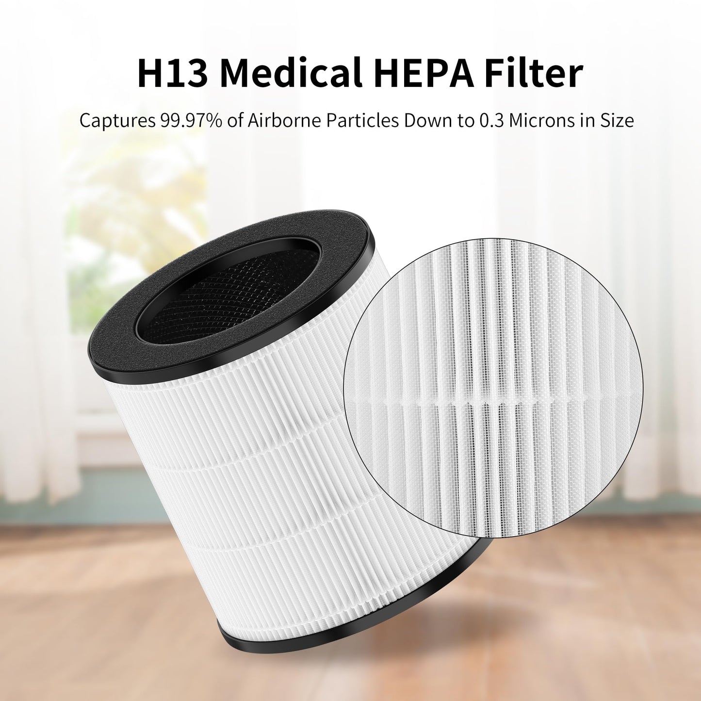 2 Packs A2 Premium Replacement Filter for Vewior A2 ClearAir-A2, Ameifu GDAP1W / GDAP1USW / Vi-GDAP1USW and Tailulu HQZZ-160 Air Cleaner Purifier